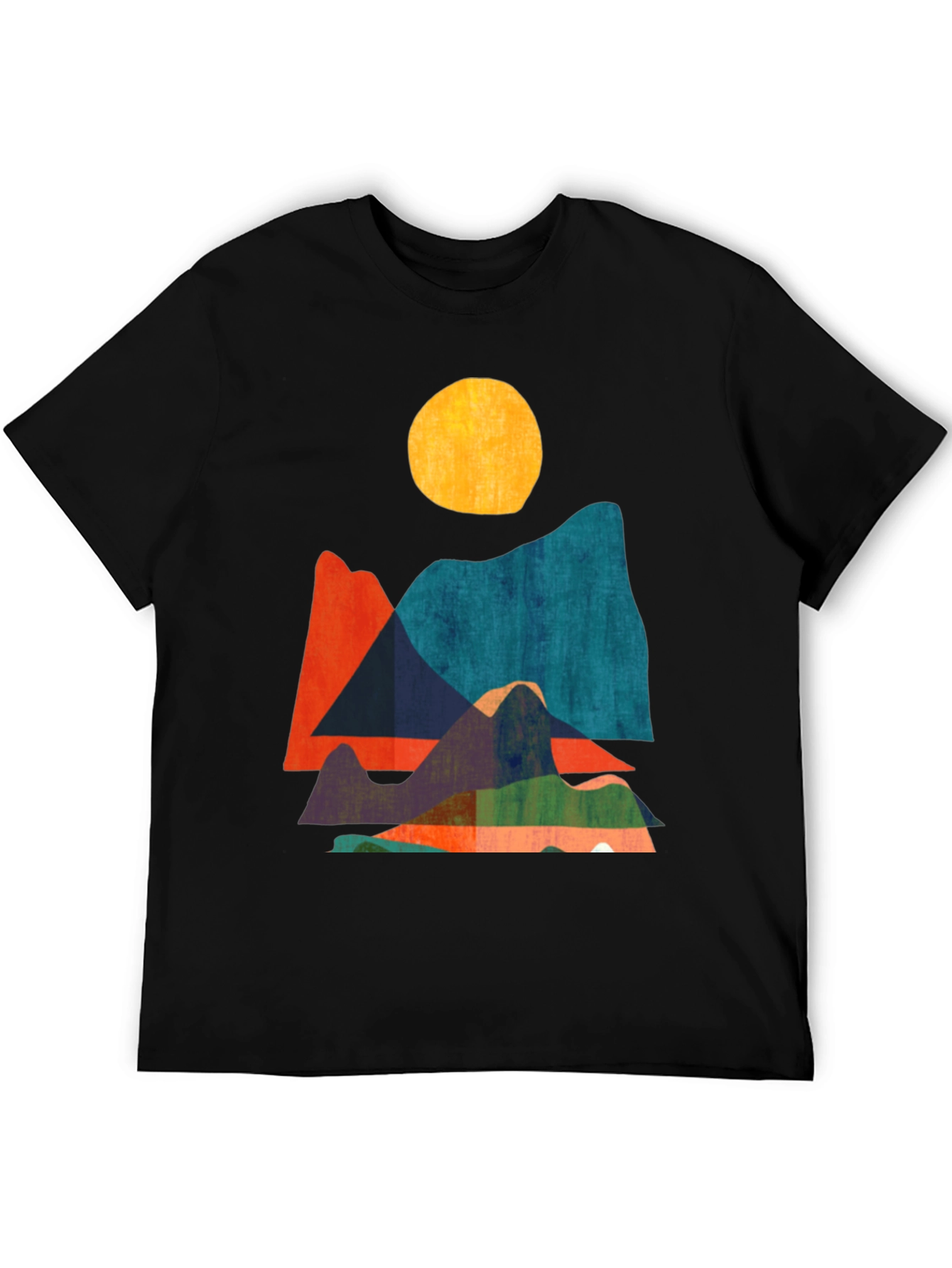 Abstract Mountain Graphic Tee - Modern Design