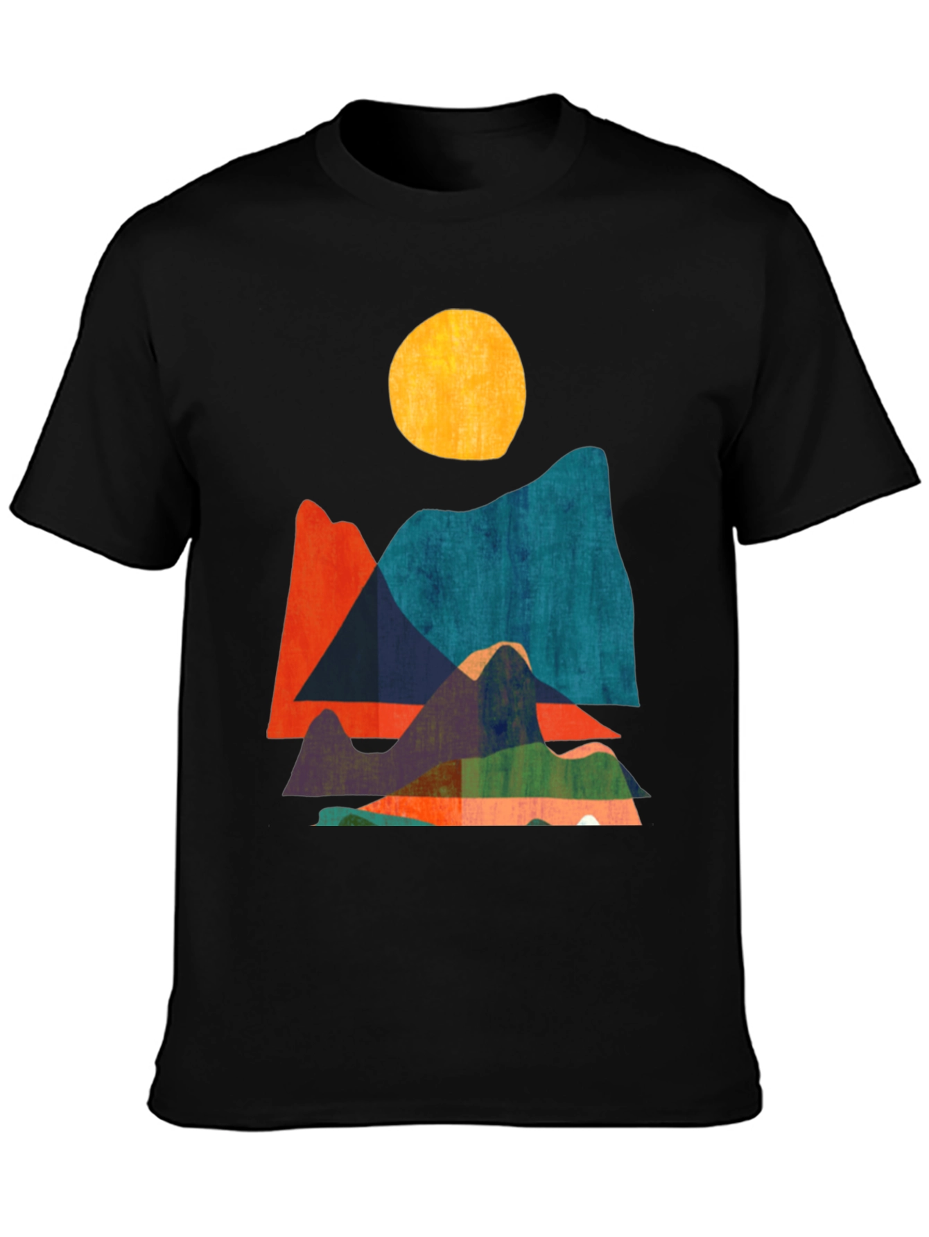 Abstract Mountain Graphic Tee - Modern Design