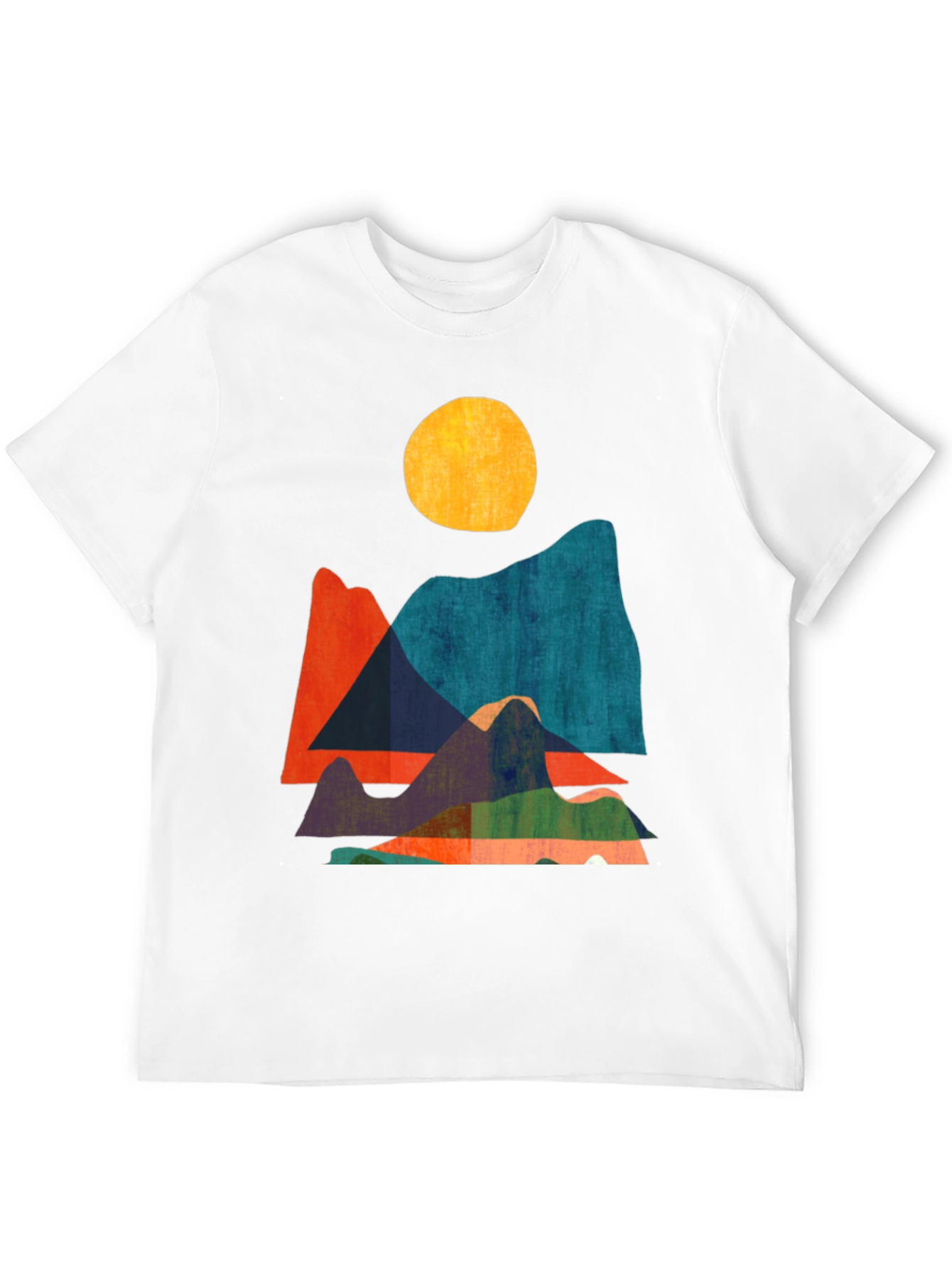 Abstract Mountain Graphic Tee - Modern Design