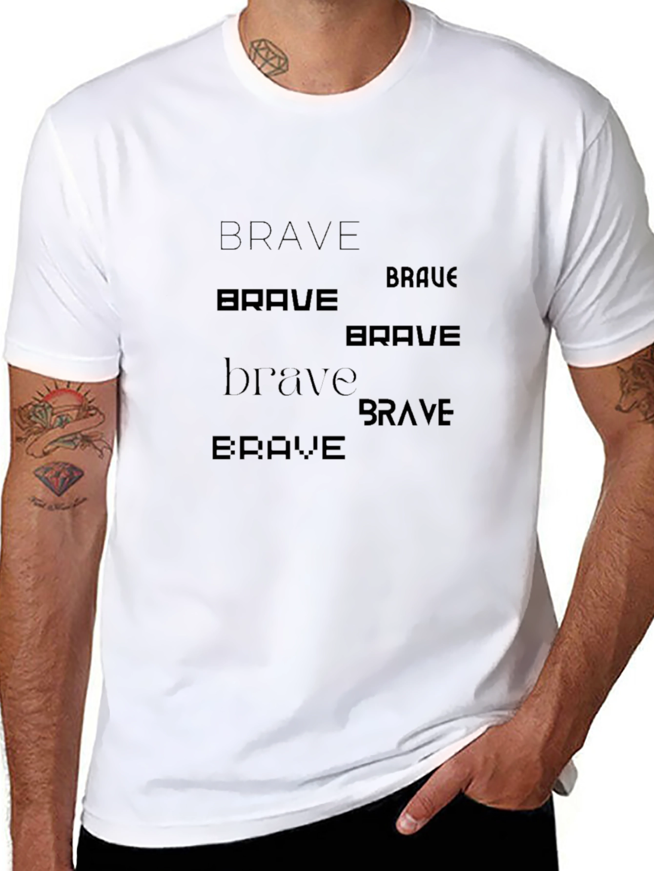 Brave Graphic Tee - Dark Design