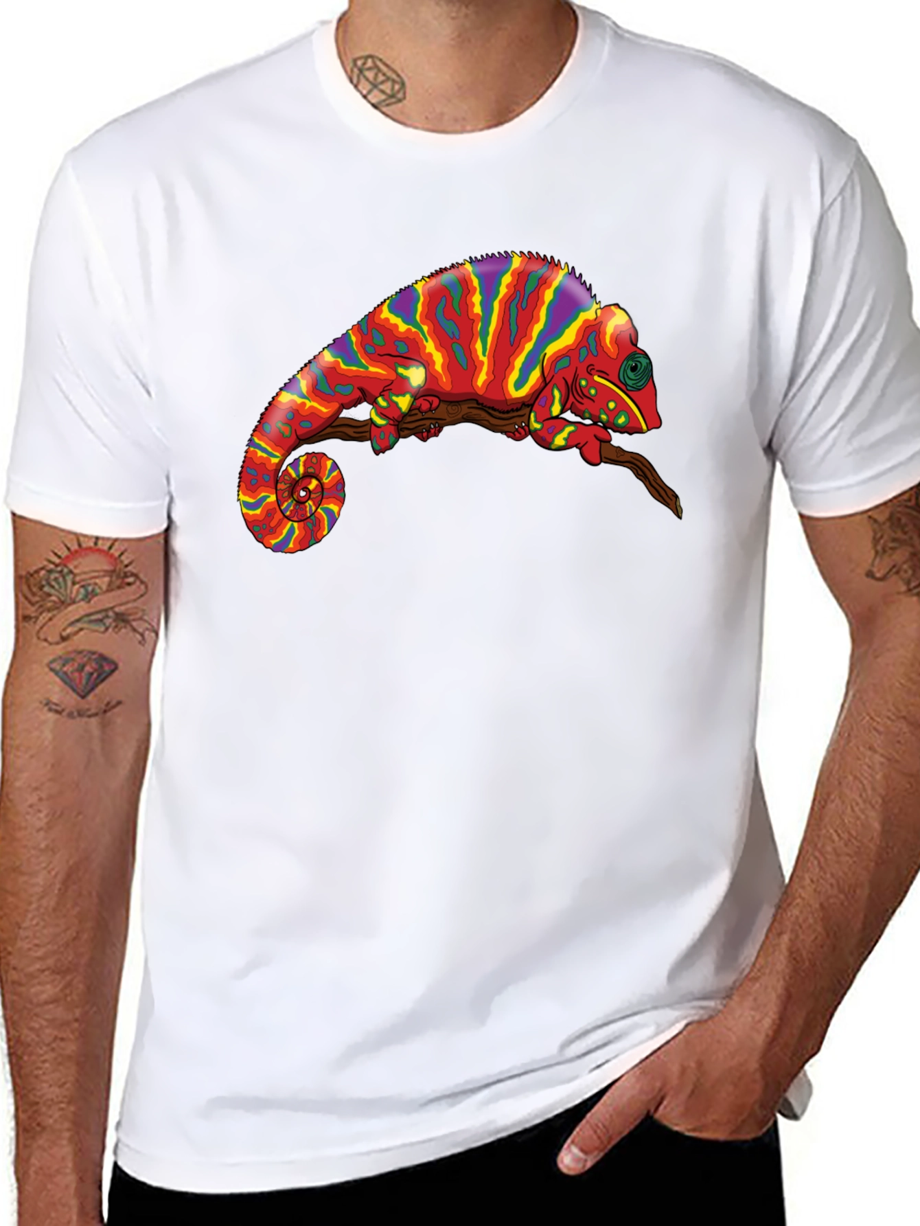 Psychedelic Chameleon Graphic Tee