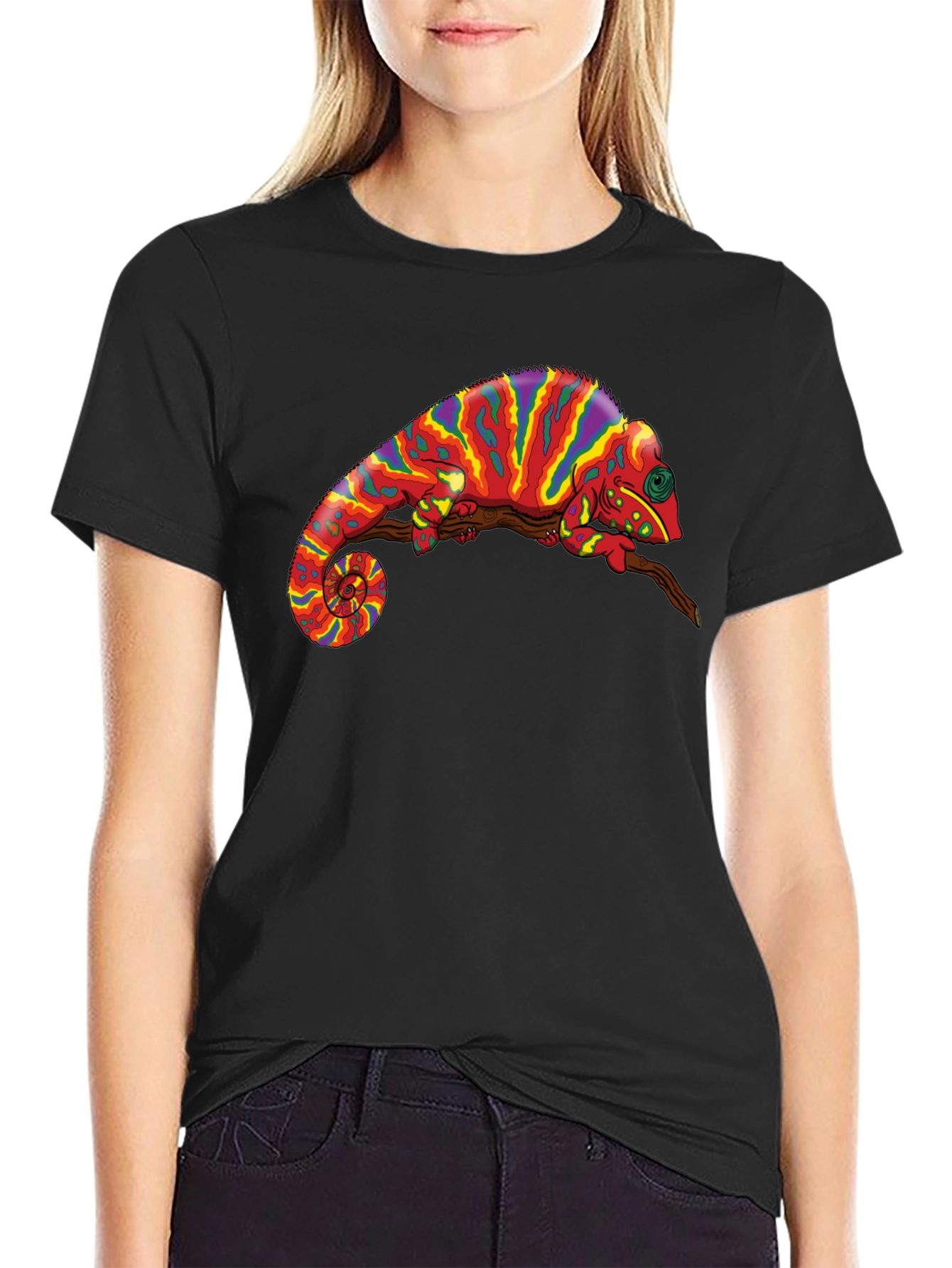 Psychedelic Chameleon Graphic Tee
