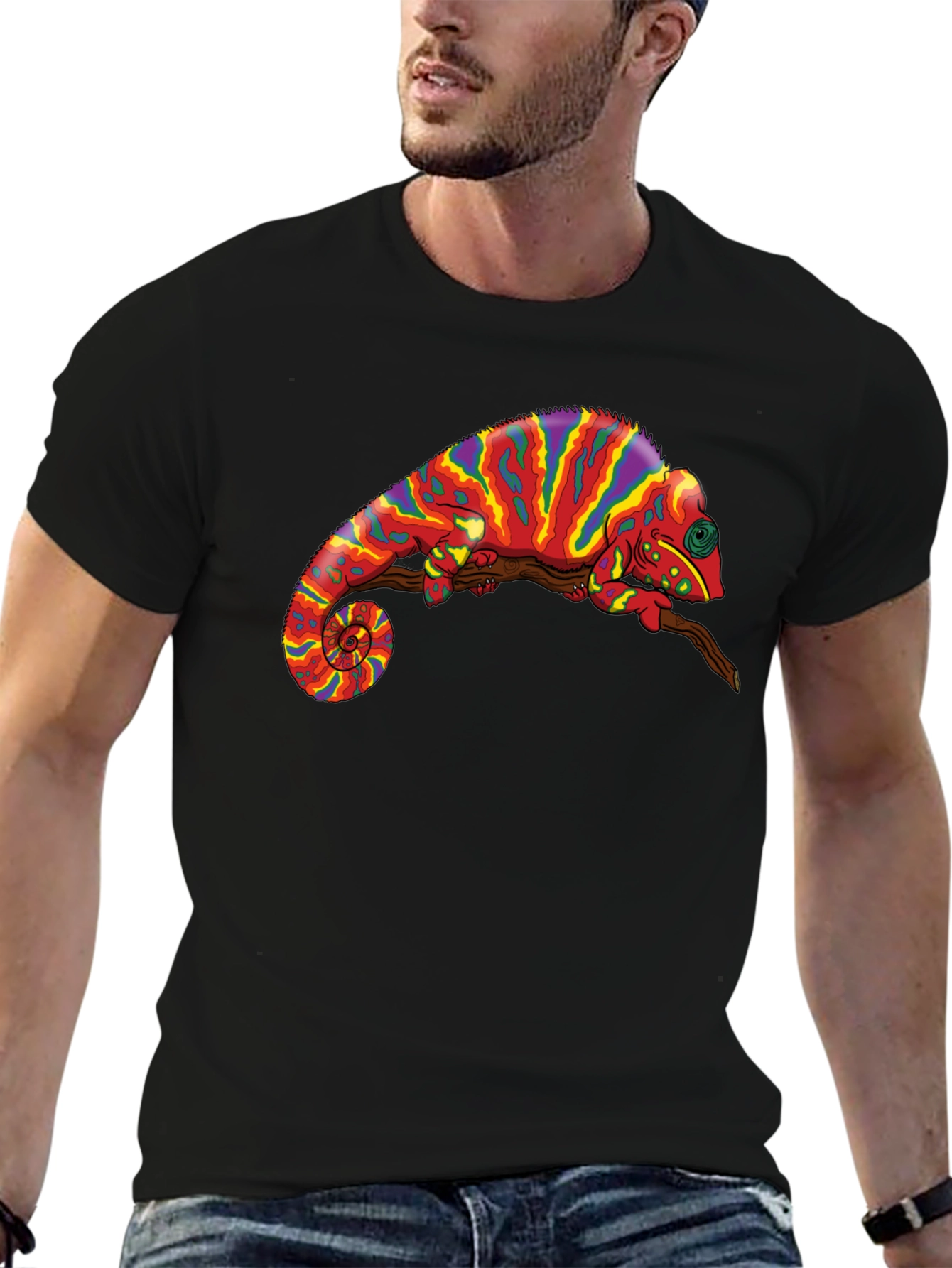 Psychedelic Chameleon Graphic Tee