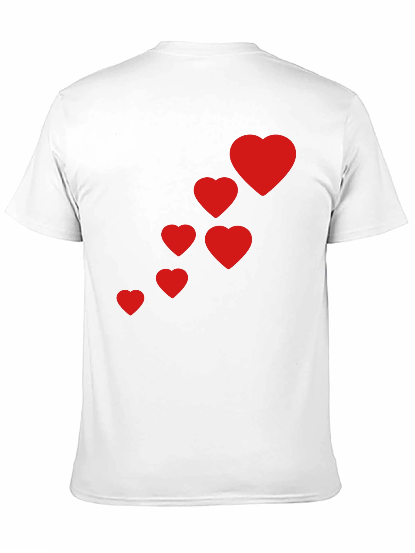 Mens Black T-Shirt with Red Heart Design