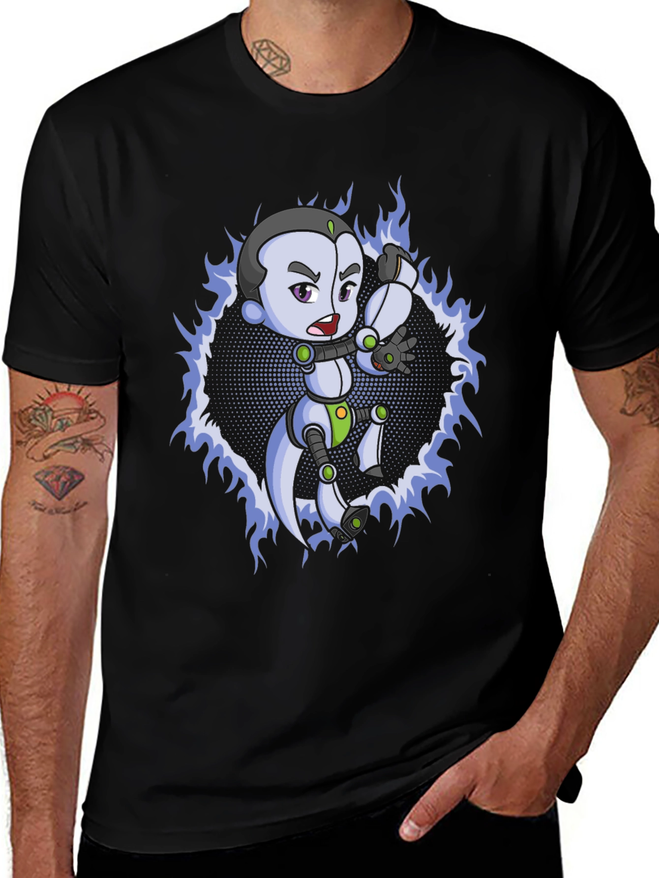 Robot Rage Black T-Shirt