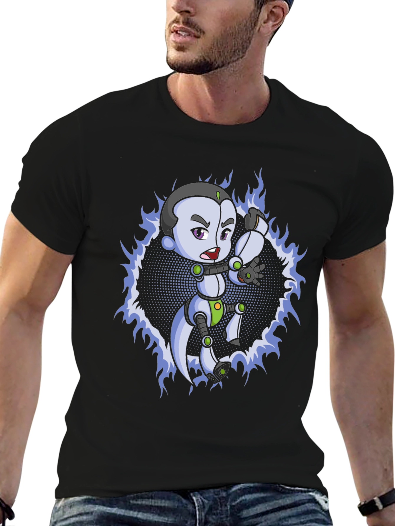 Robot Rage Black T-Shirt