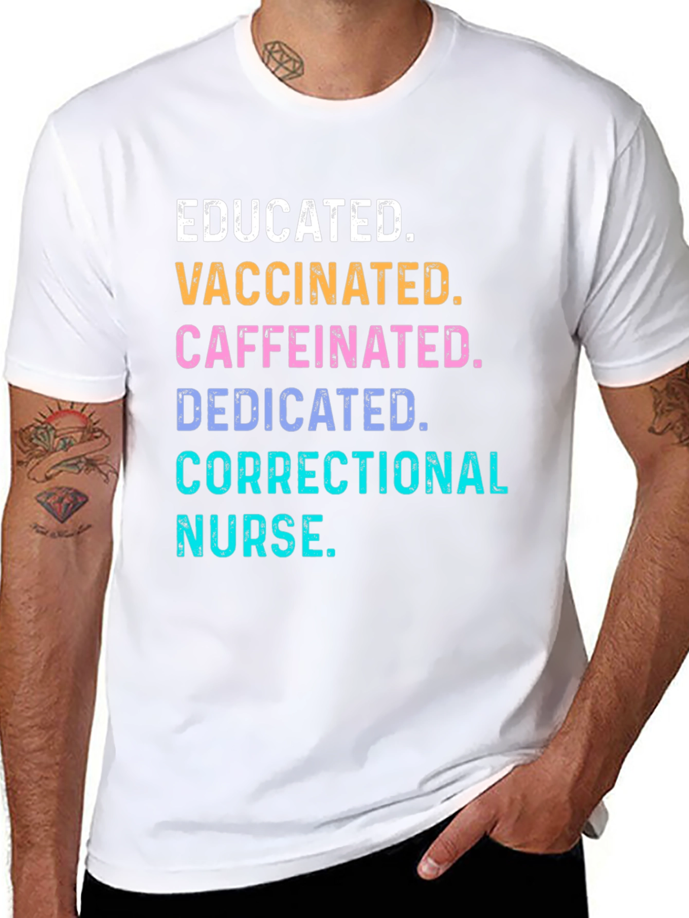 Educated Vaccinated Correctional Nurse T-Shirt