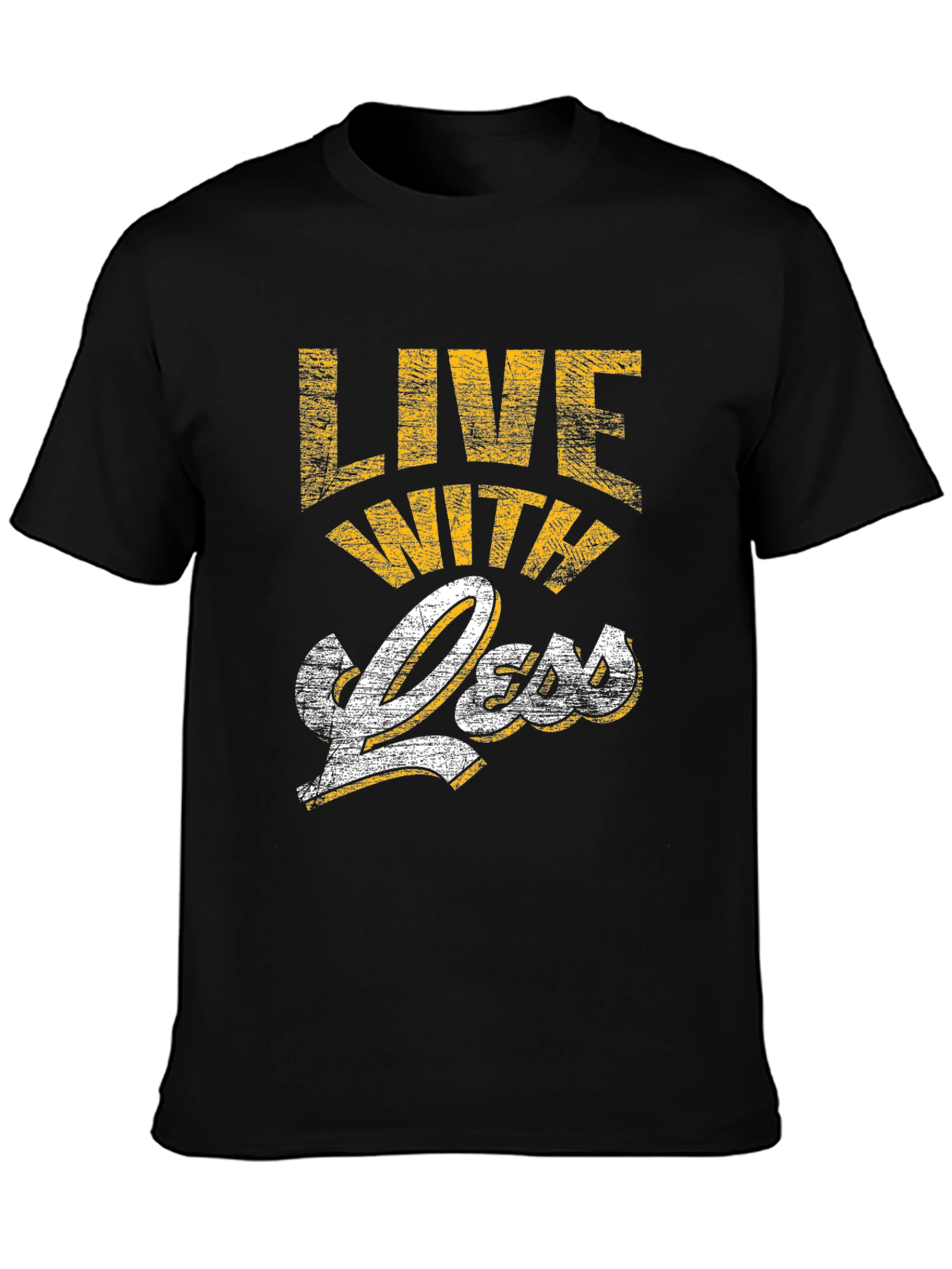 Live With Less Graphic Tee - Black