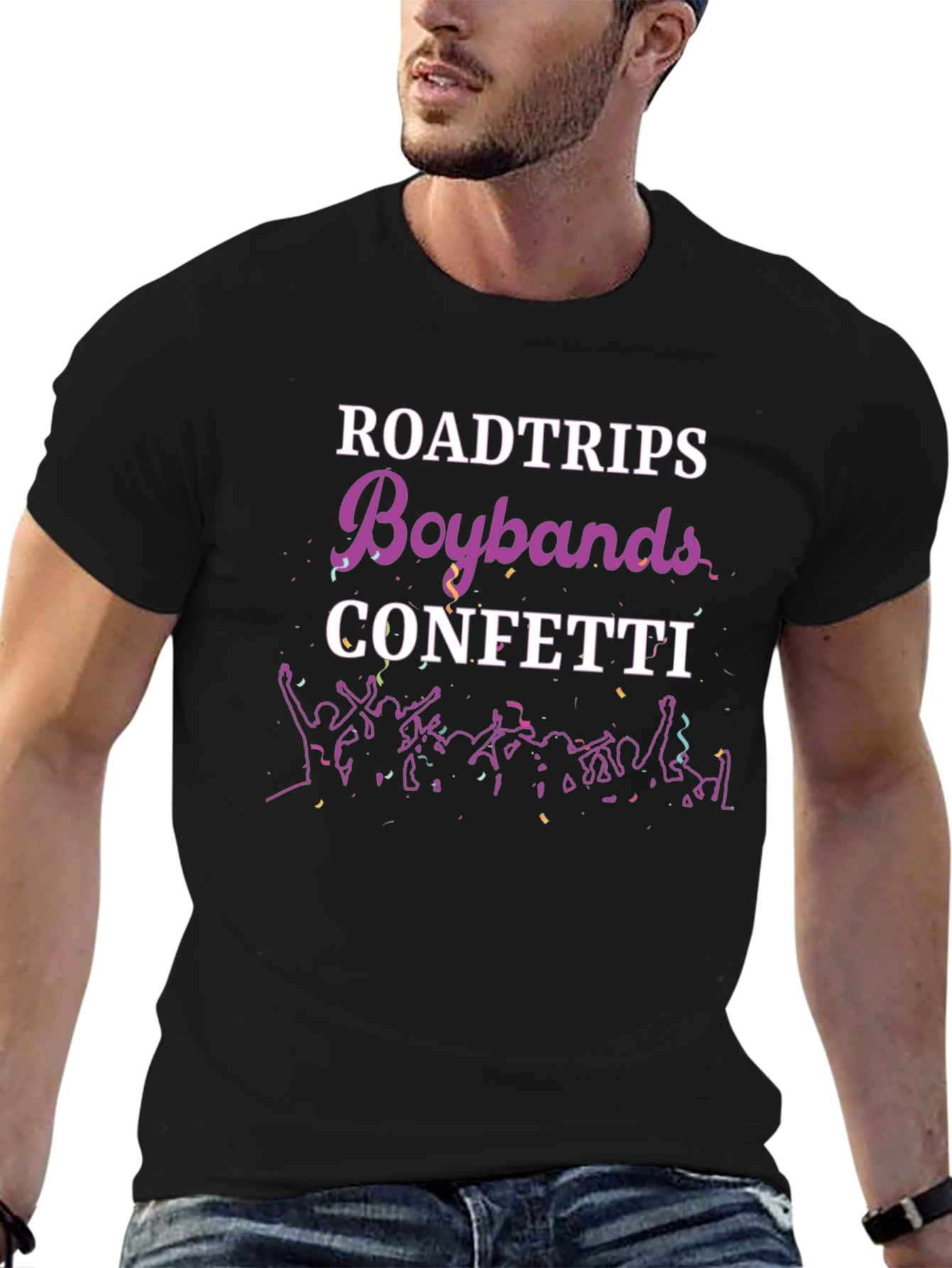 Roadtrips Boybands & Confetti Graphic Tee