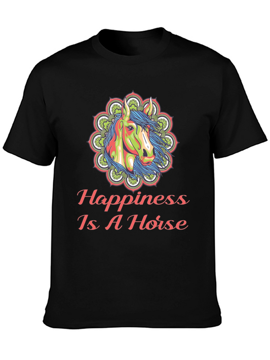 Happiness Is A Horse Graphic Tee