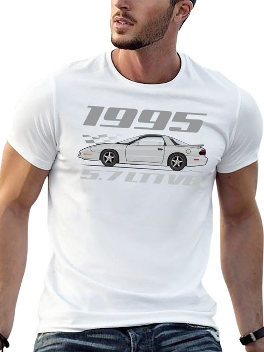 1995 5.7L LT1 V8 Car Graphic Black T-Shirt