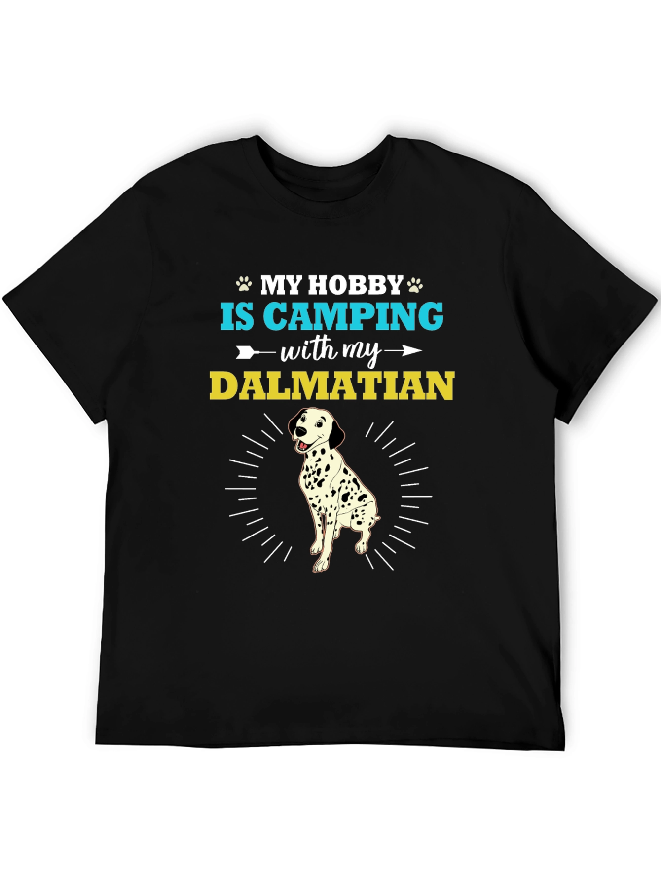 Camping with Dalmatian Graphic T-Shirt