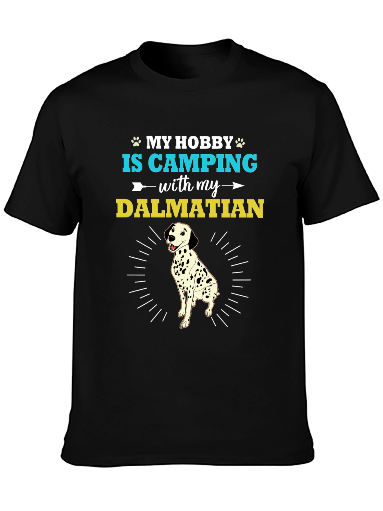 Camping with Dalmatian Graphic T-Shirt
