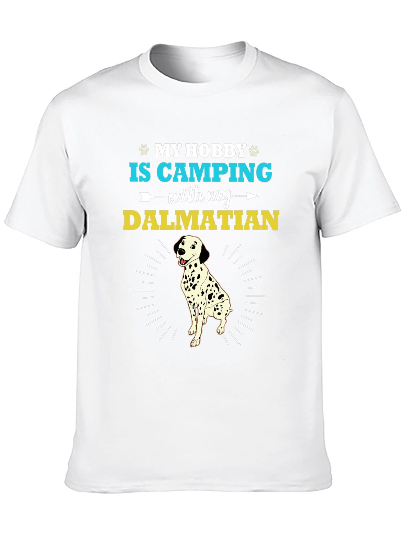 Camping with Dalmatian Graphic T-Shirt