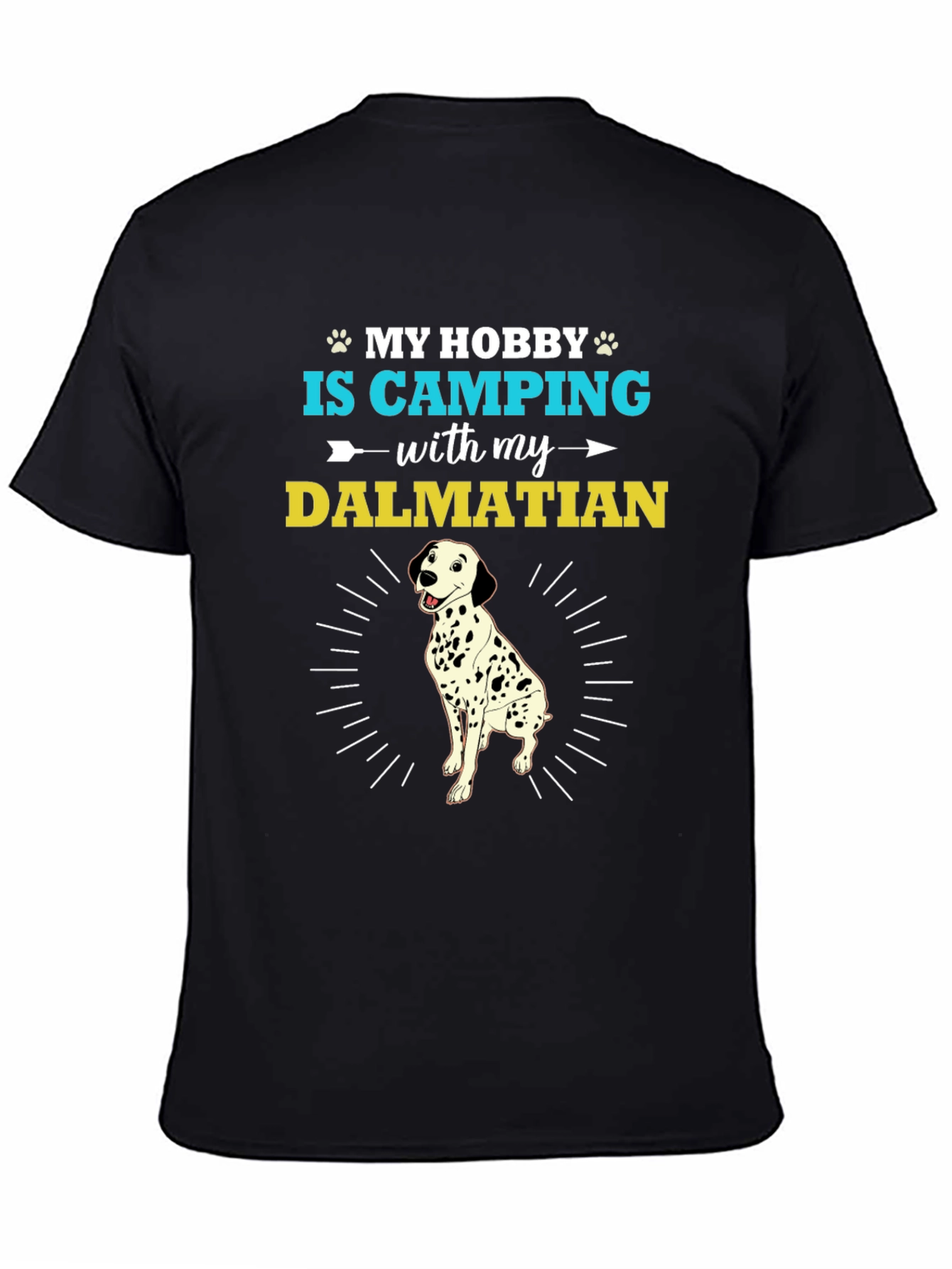 Camping with Dalmatian Graphic T-Shirt