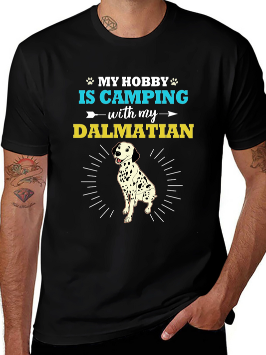 Camping with Dalmatian Graphic T-Shirt