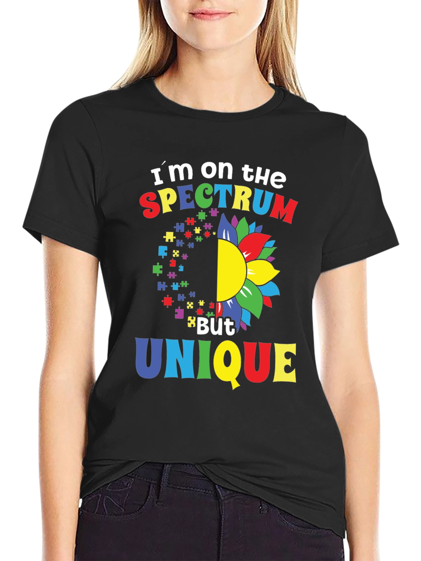 Spectrum Unique T-Shirt - Autism Awareness Design