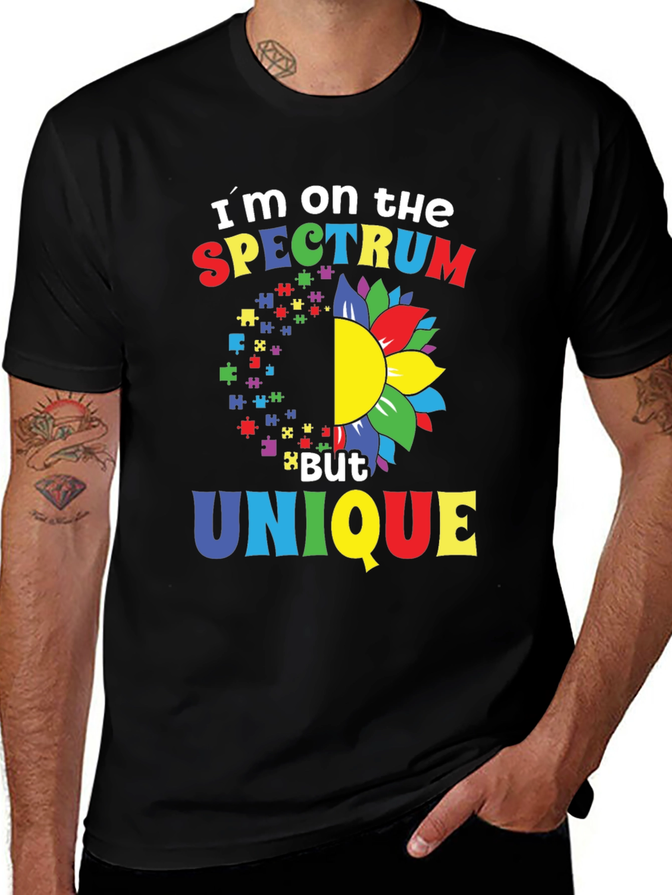 Spectrum Unique T-Shirt - Autism Awareness Design