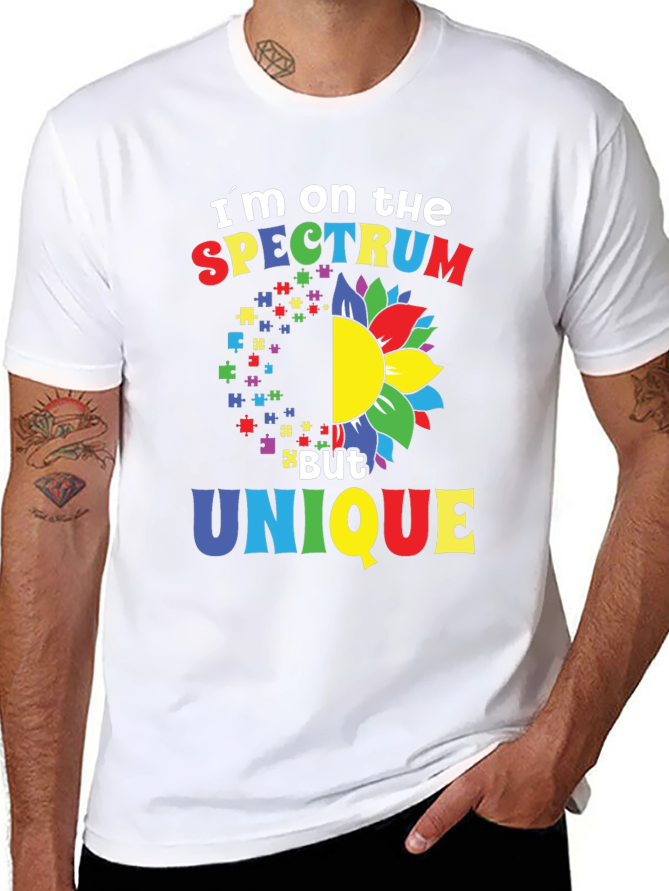 Spectrum Unique T-Shirt - Autism Awareness Design