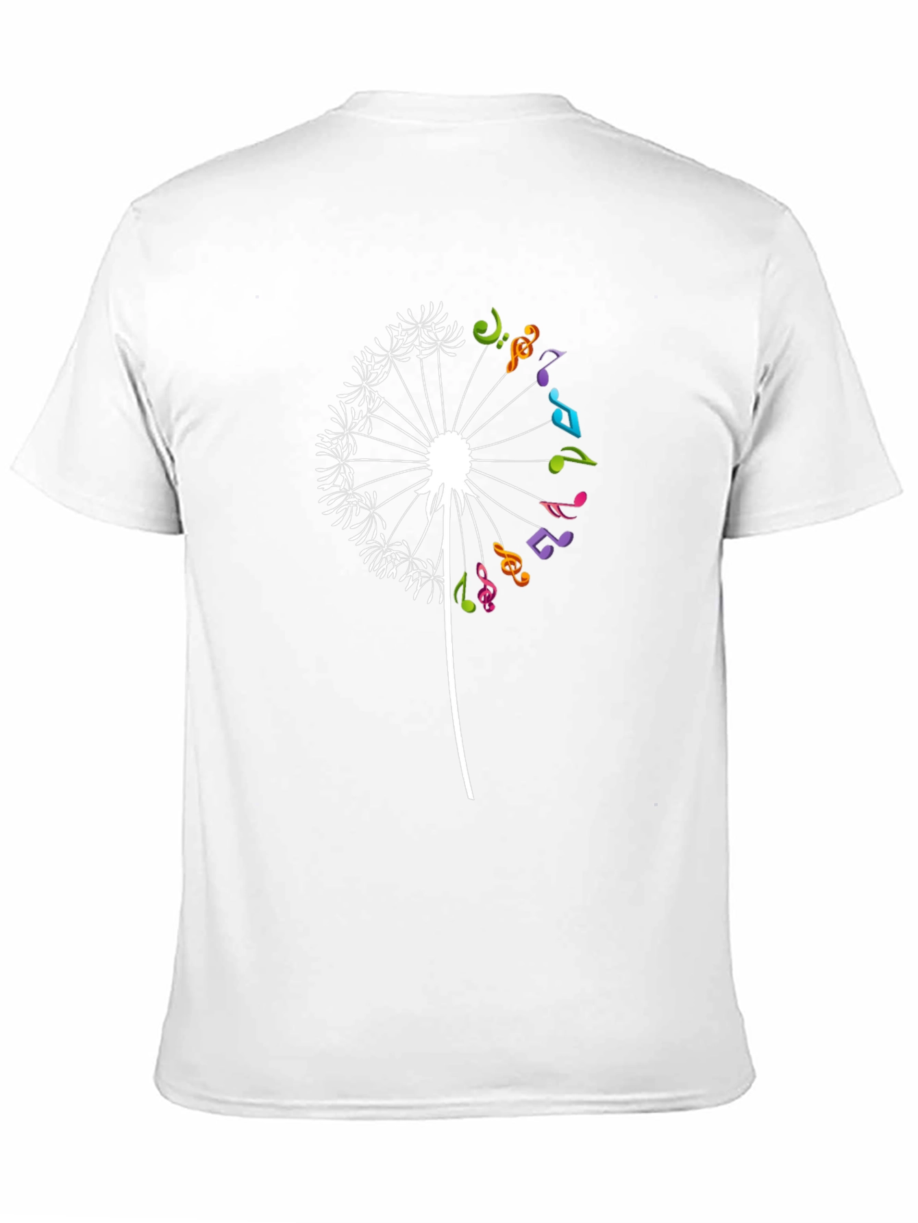 Musical Dandelion Black T-Shirt