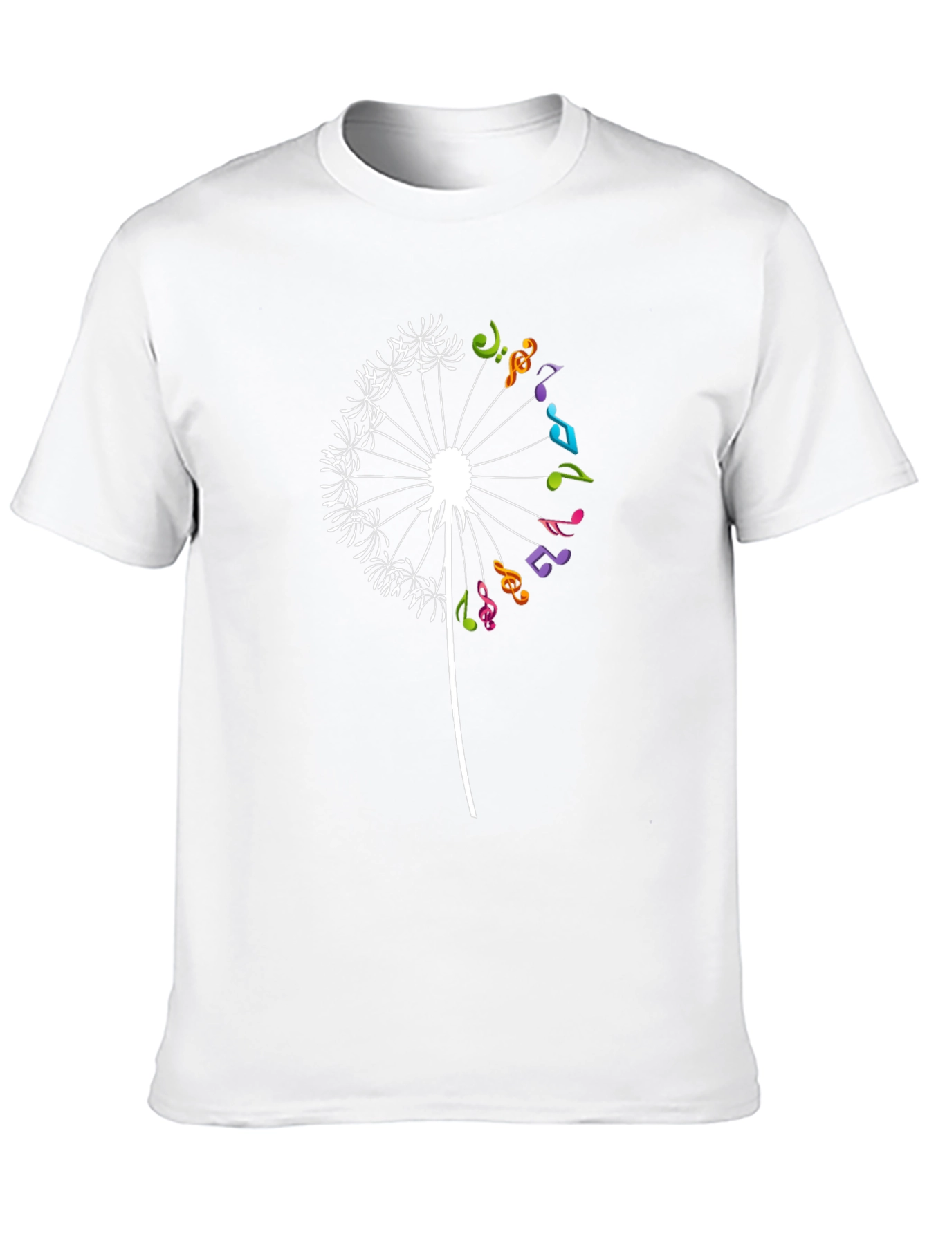 Musical Dandelion Black T-Shirt