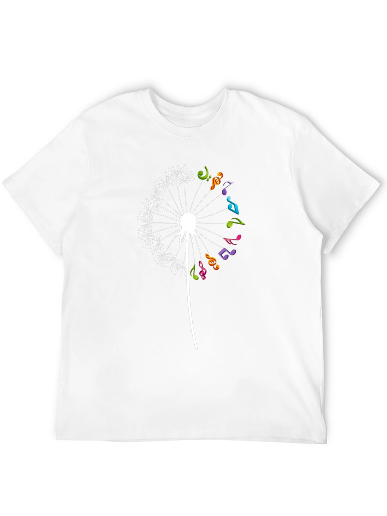 Musical Dandelion Black T-Shirt