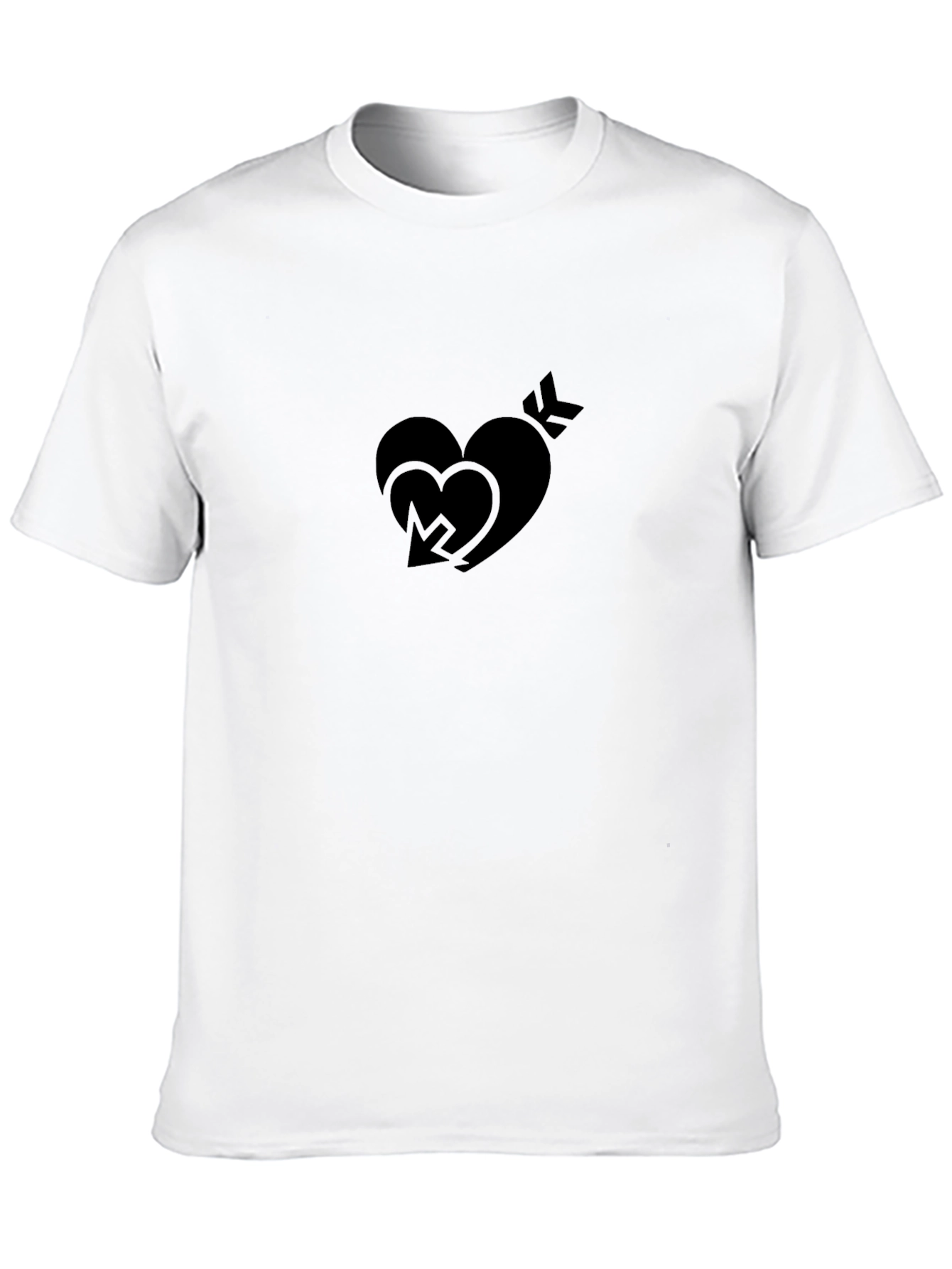 Black Heart Arrow Graphic Tee - Modern Style