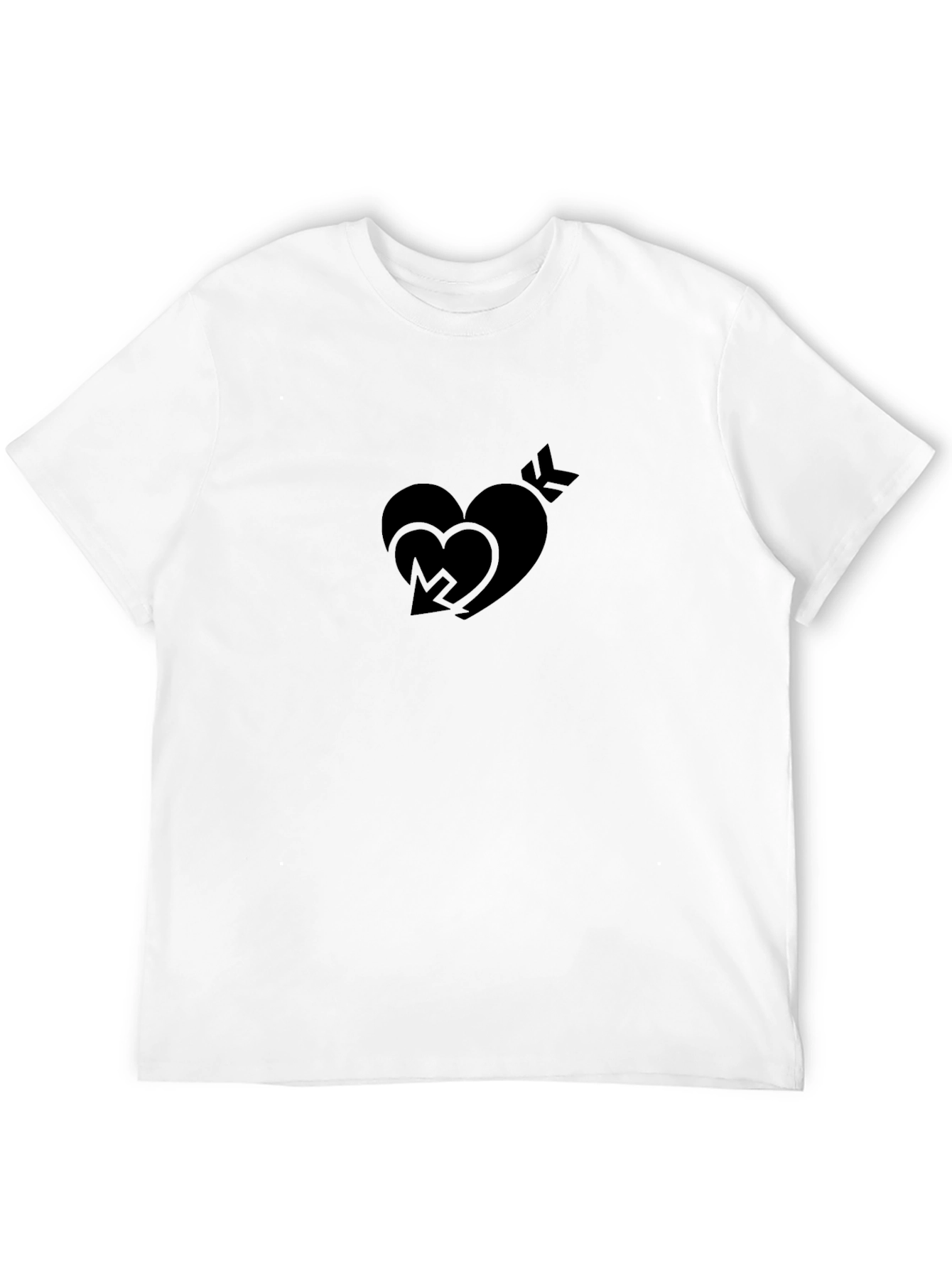 Black Heart Arrow Graphic Tee - Modern Style