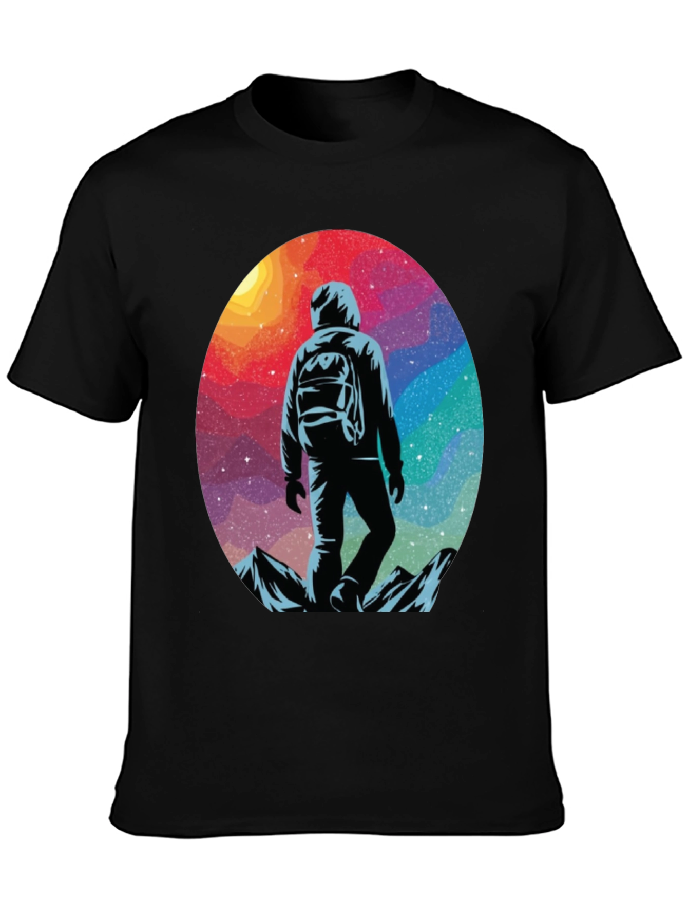 Cosmic Hiker Graphic Tee - Adventure Awaits!