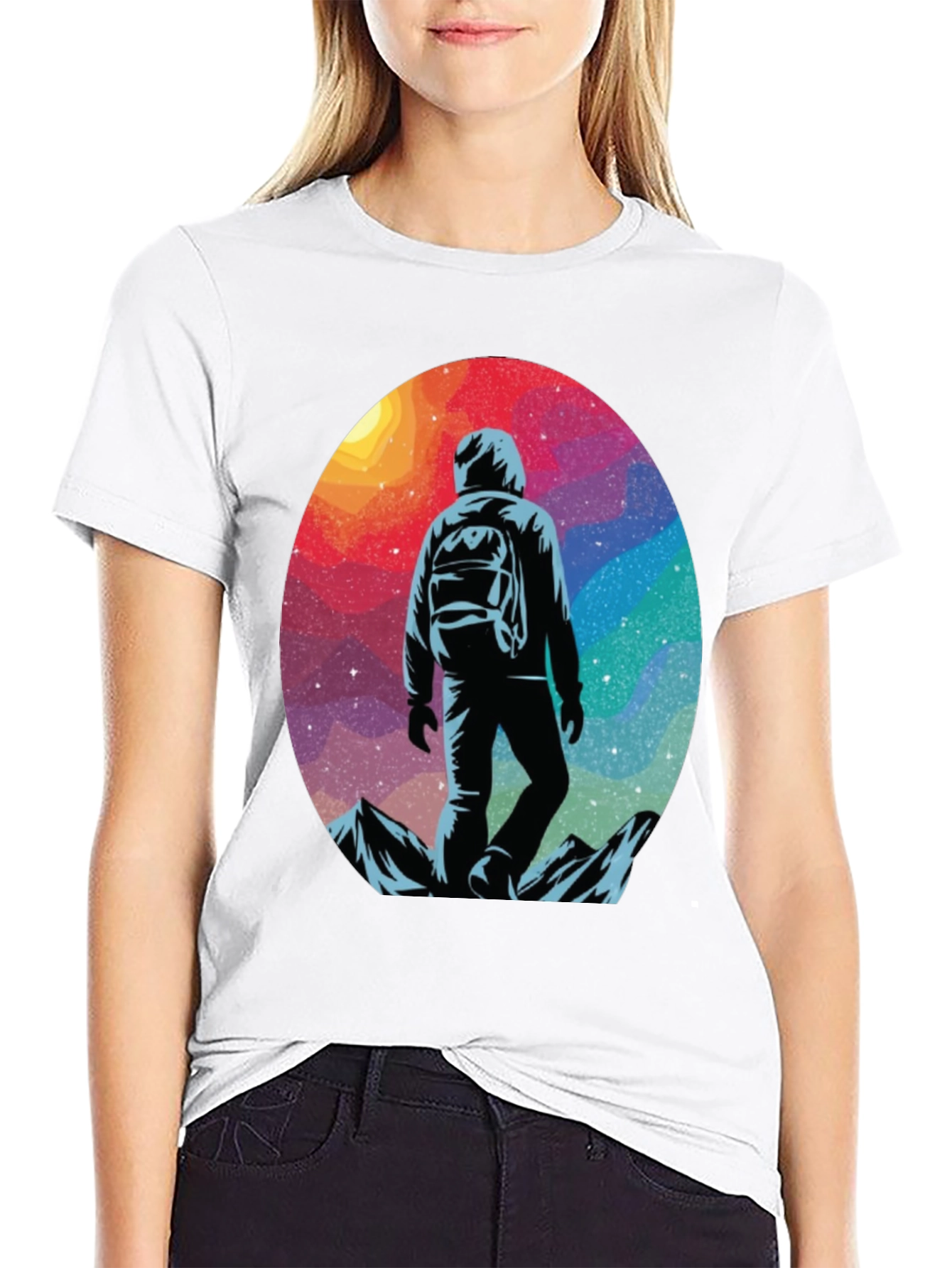 Cosmic Hiker Graphic Tee - Adventure Awaits!