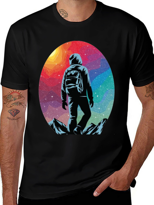 Cosmic Hiker Graphic Tee - Adventure Awaits!