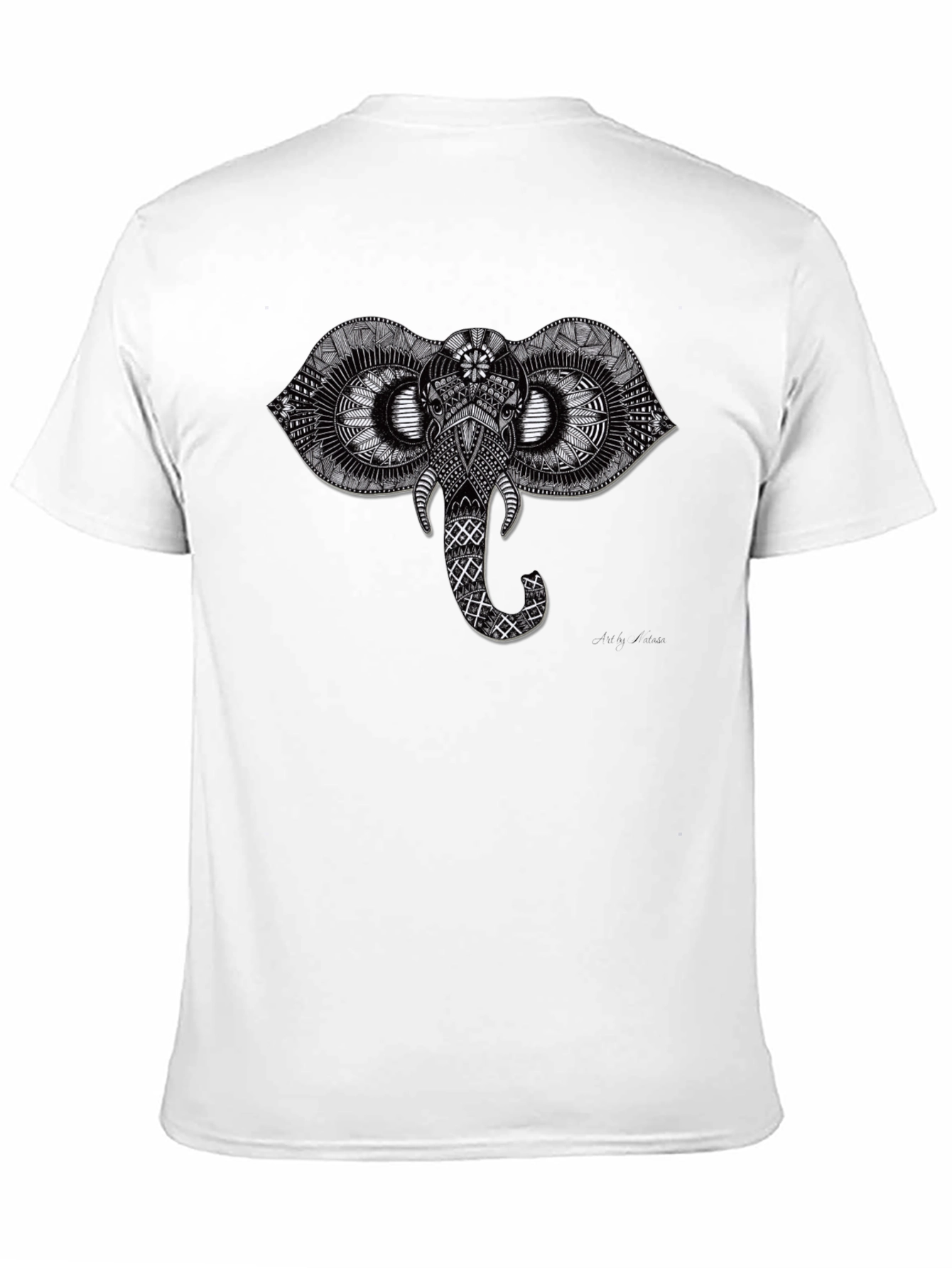 Elephant Graphic Tee - Black Cotton Comfort