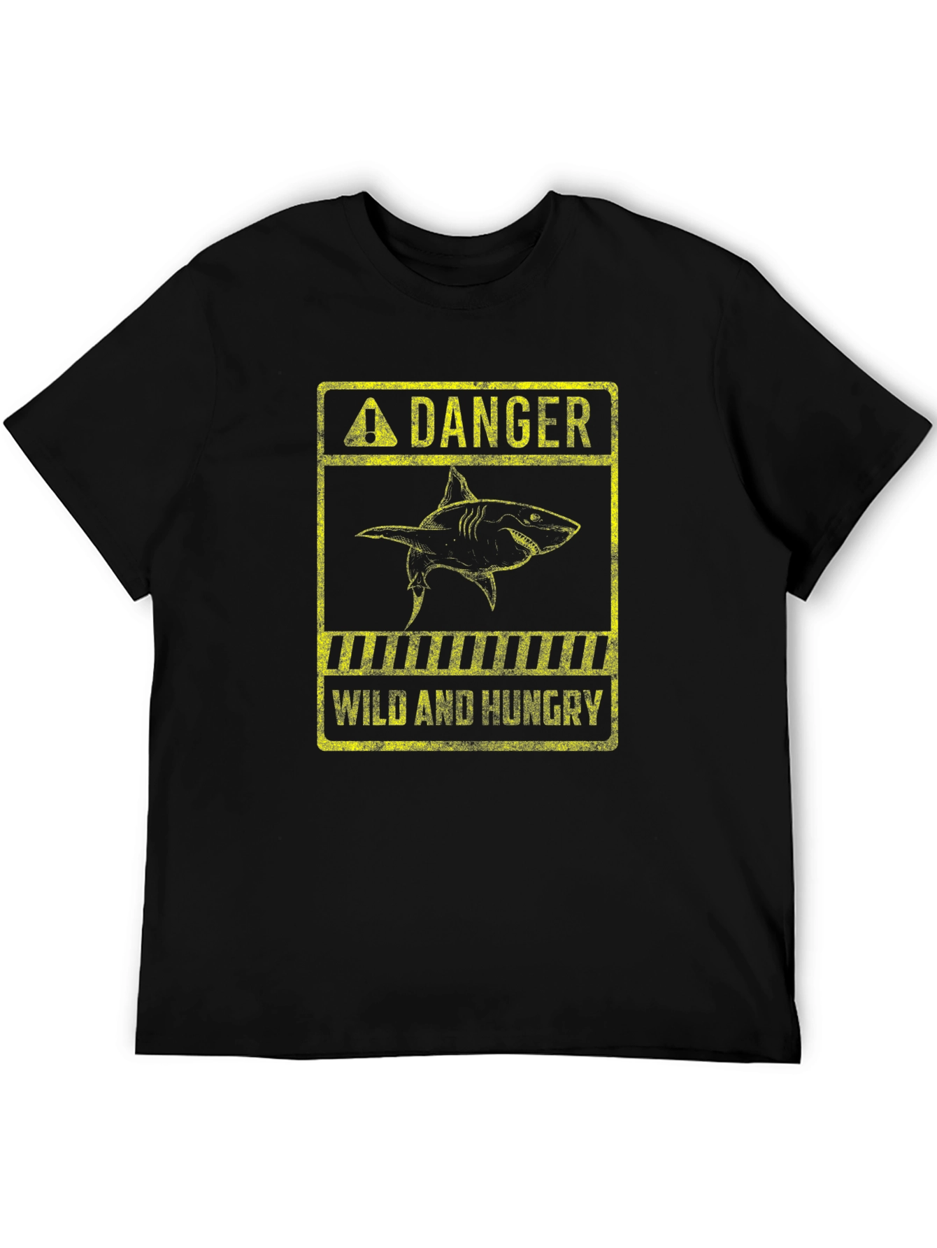Danger Wild and Hungry Shark Graphic T-Shirt
