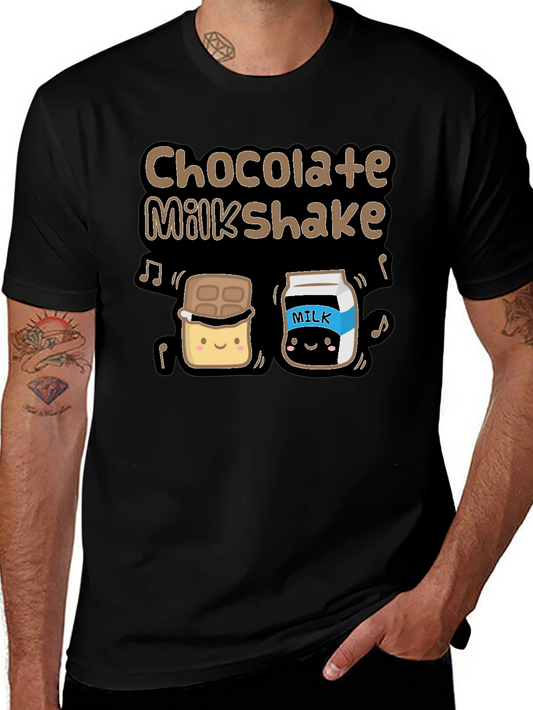 Chocolate Milkshake Graphic T-Shirt - Cute Cartoon Design
