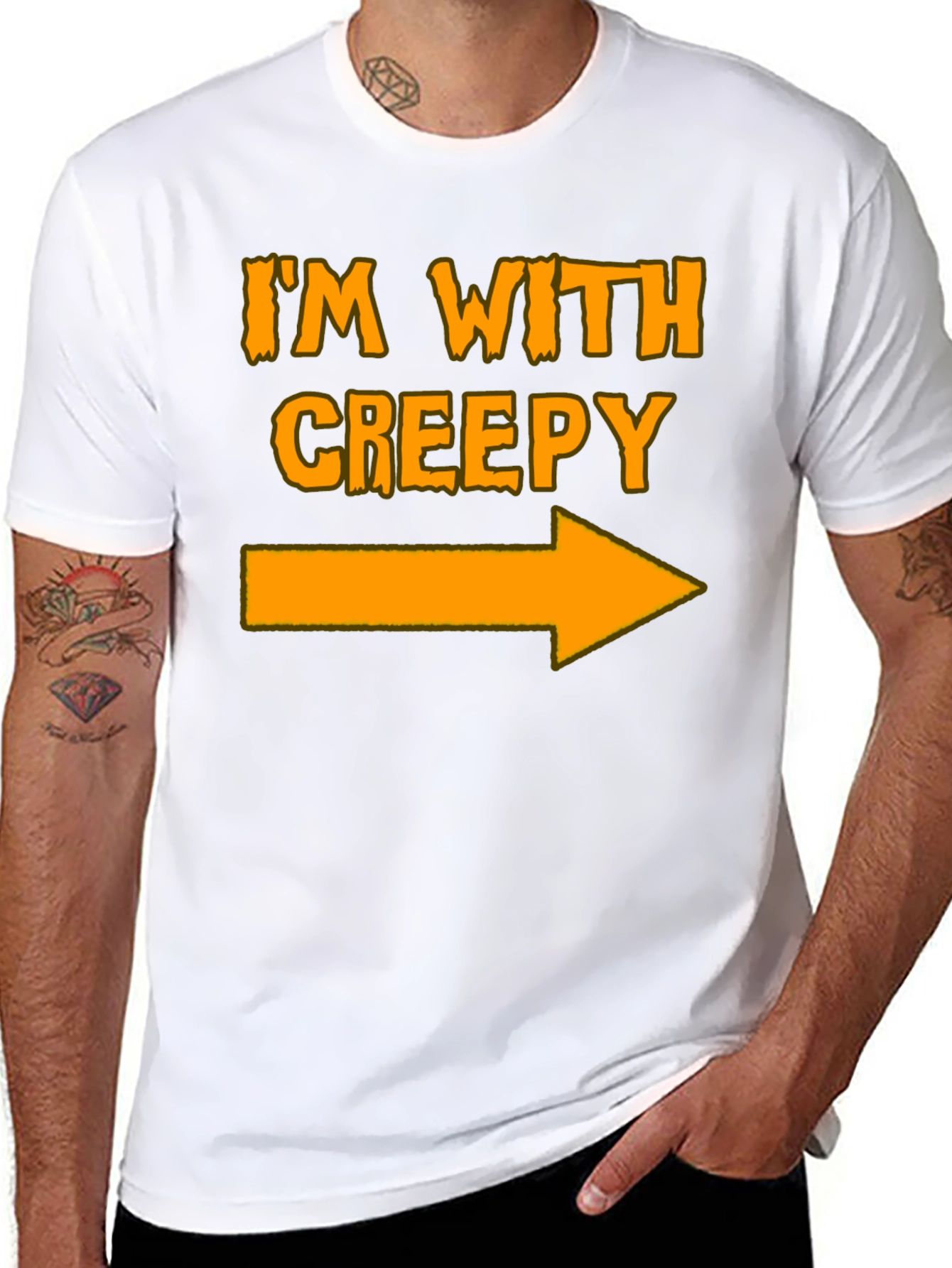 Im With Creepy Halloween T-Shirt