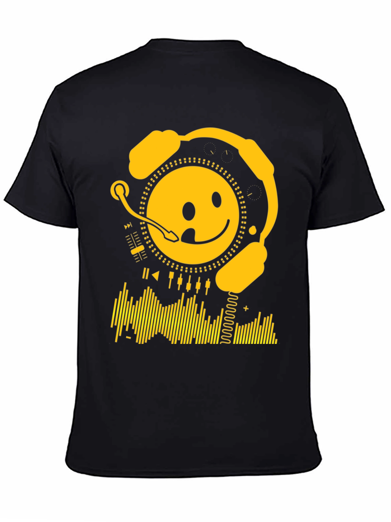 Smiley DJ Black T-Shirt
