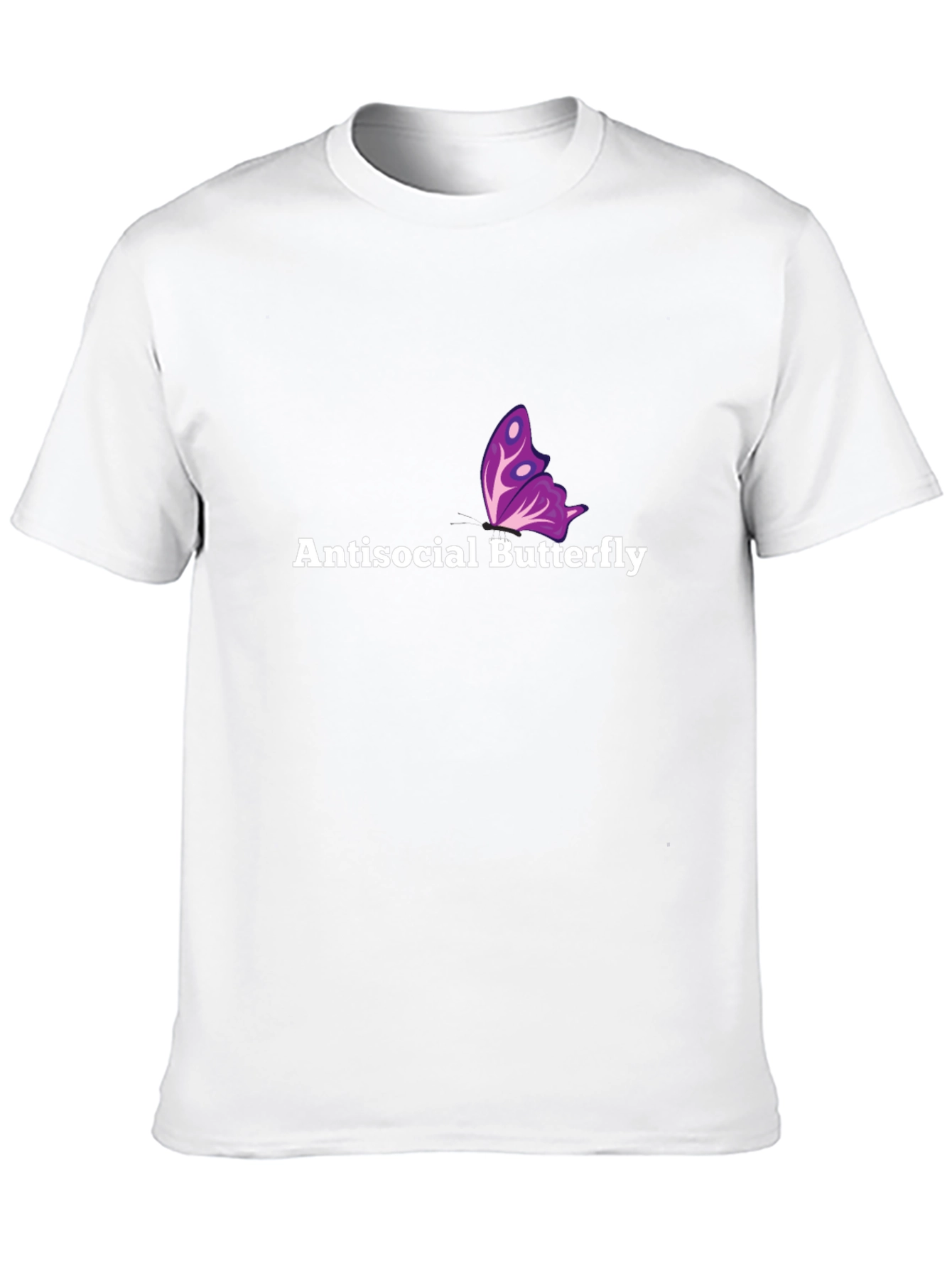 Antisocial Butterfly Graphic Tee - Soft Black Cotton