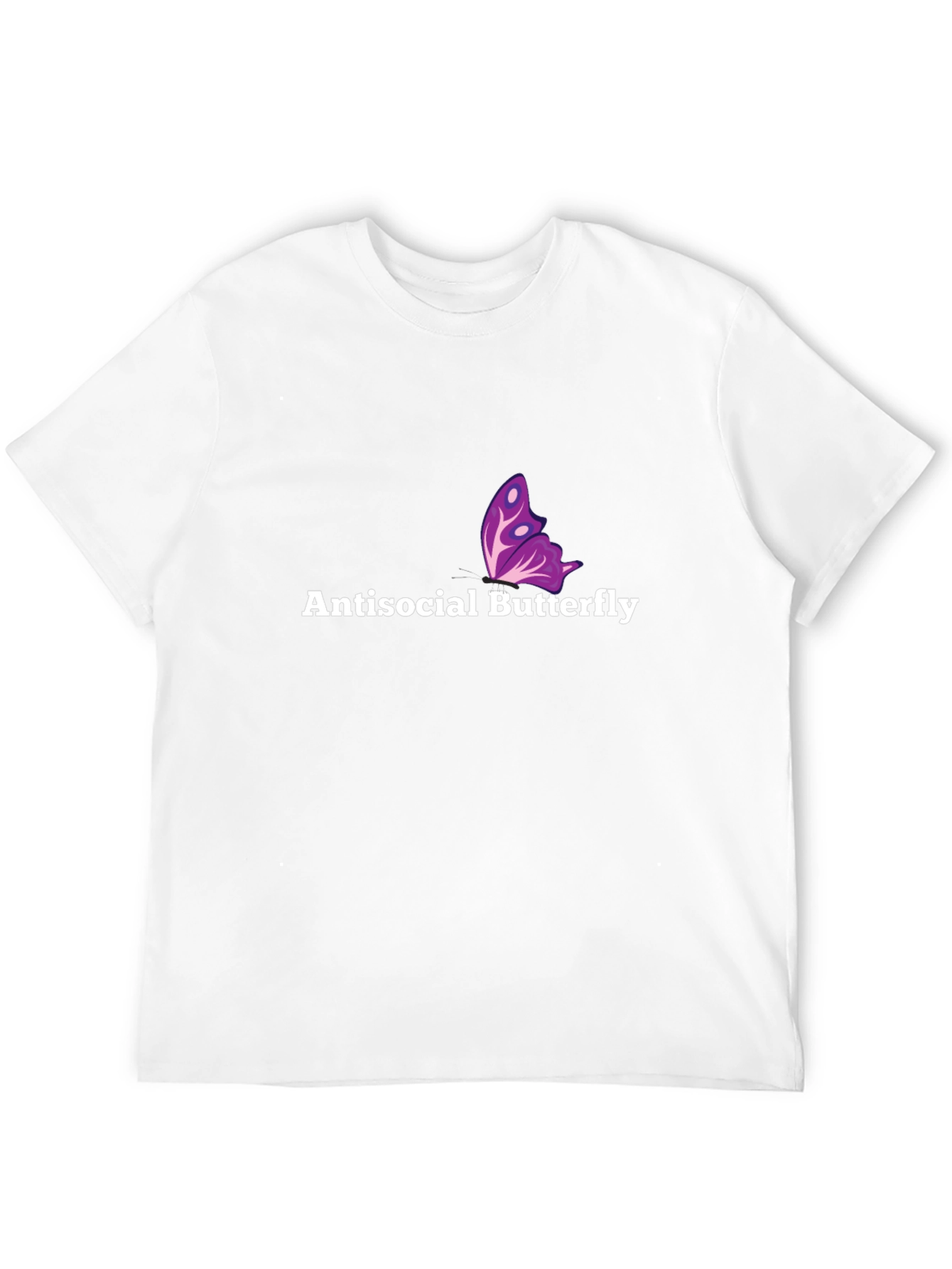 Antisocial Butterfly Graphic Tee - Soft Black Cotton