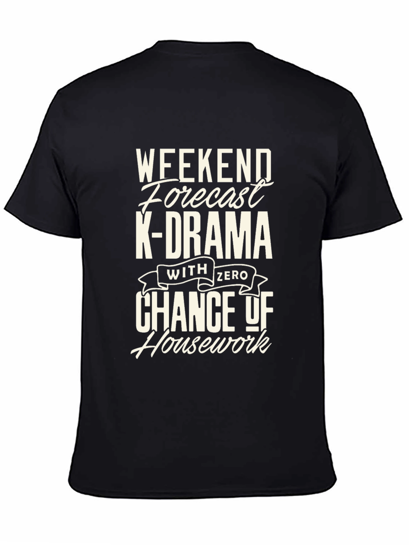 K-Drama Weekend Forecast Black Graphic Tee