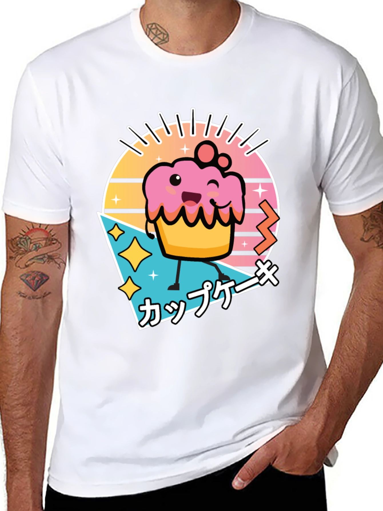 Kawaii Cupcake T-Shirt - Retro Japanese Style