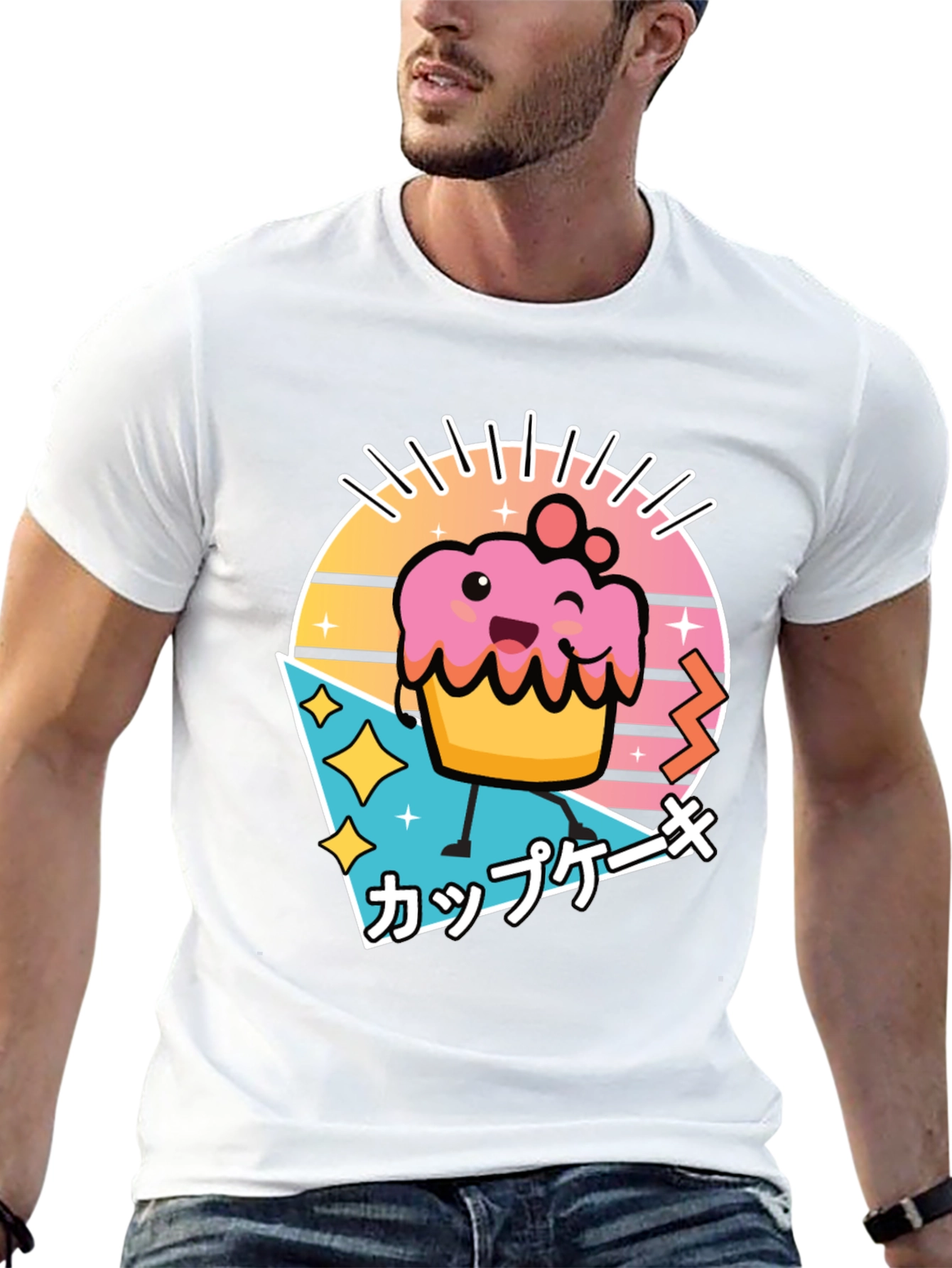Kawaii Cupcake T-Shirt - Retro Japanese Style
