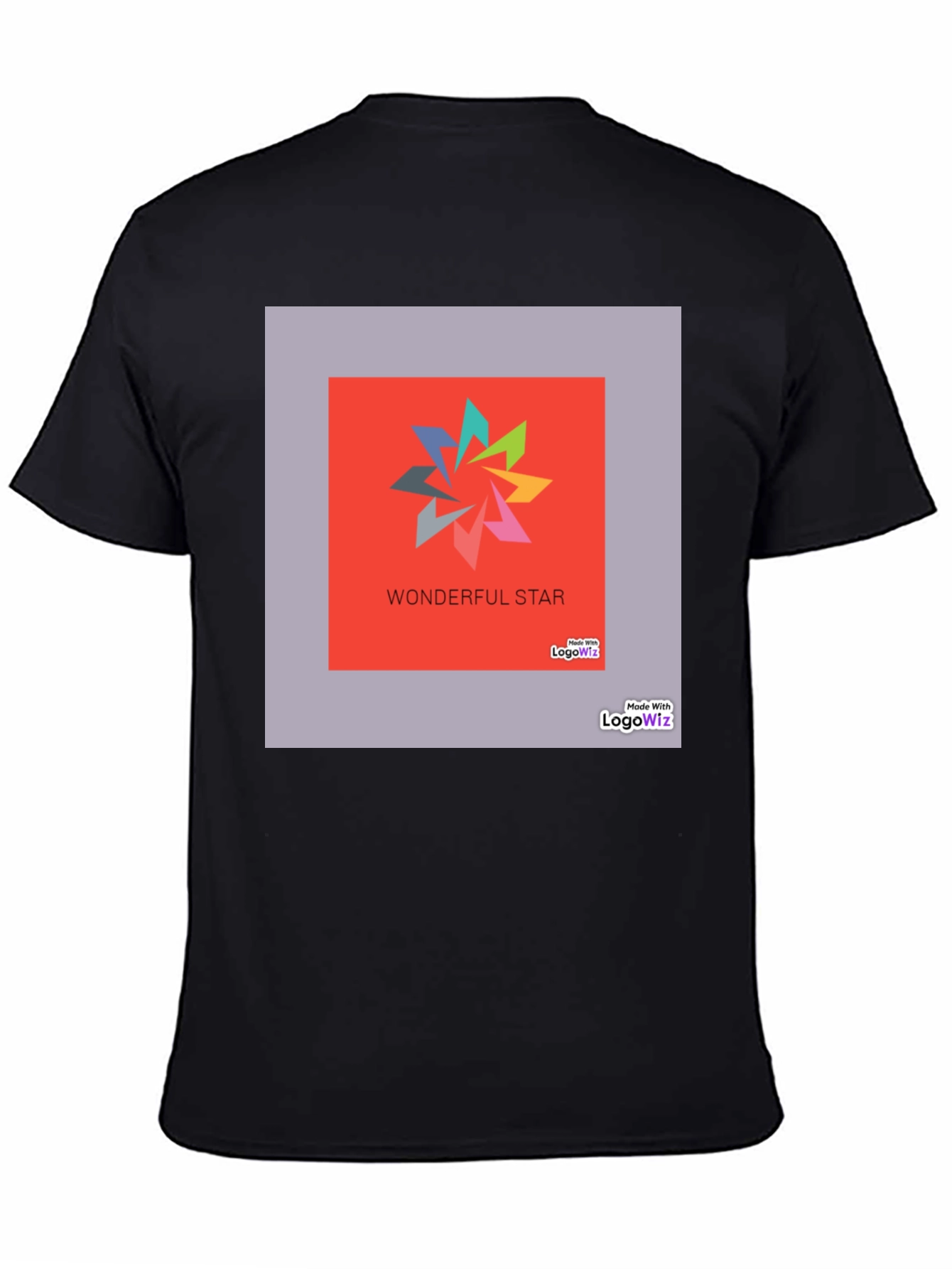 Wonderful Star Graphic Print Black T-Shirt
