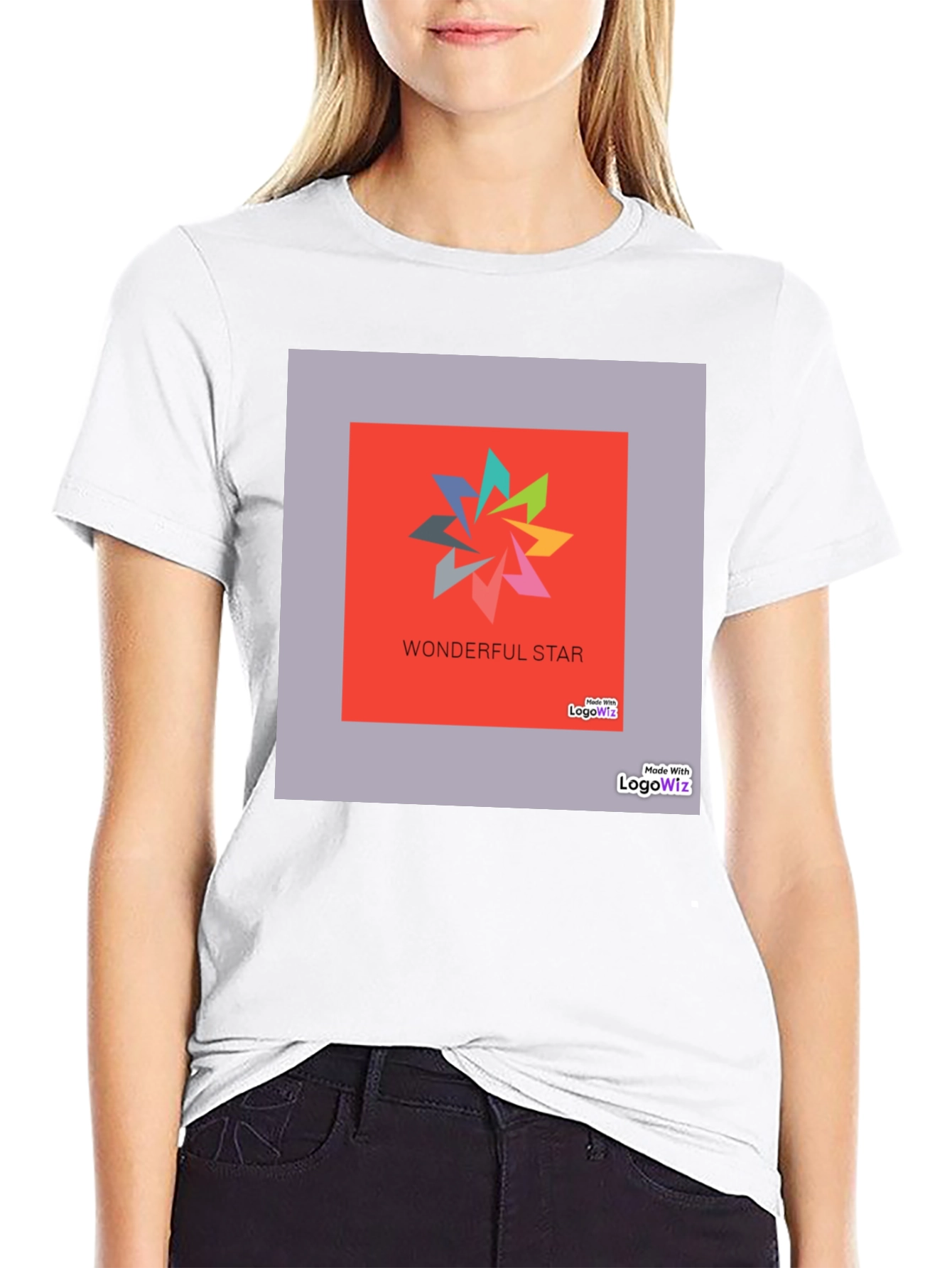 Wonderful Star Graphic Print Black T-Shirt
