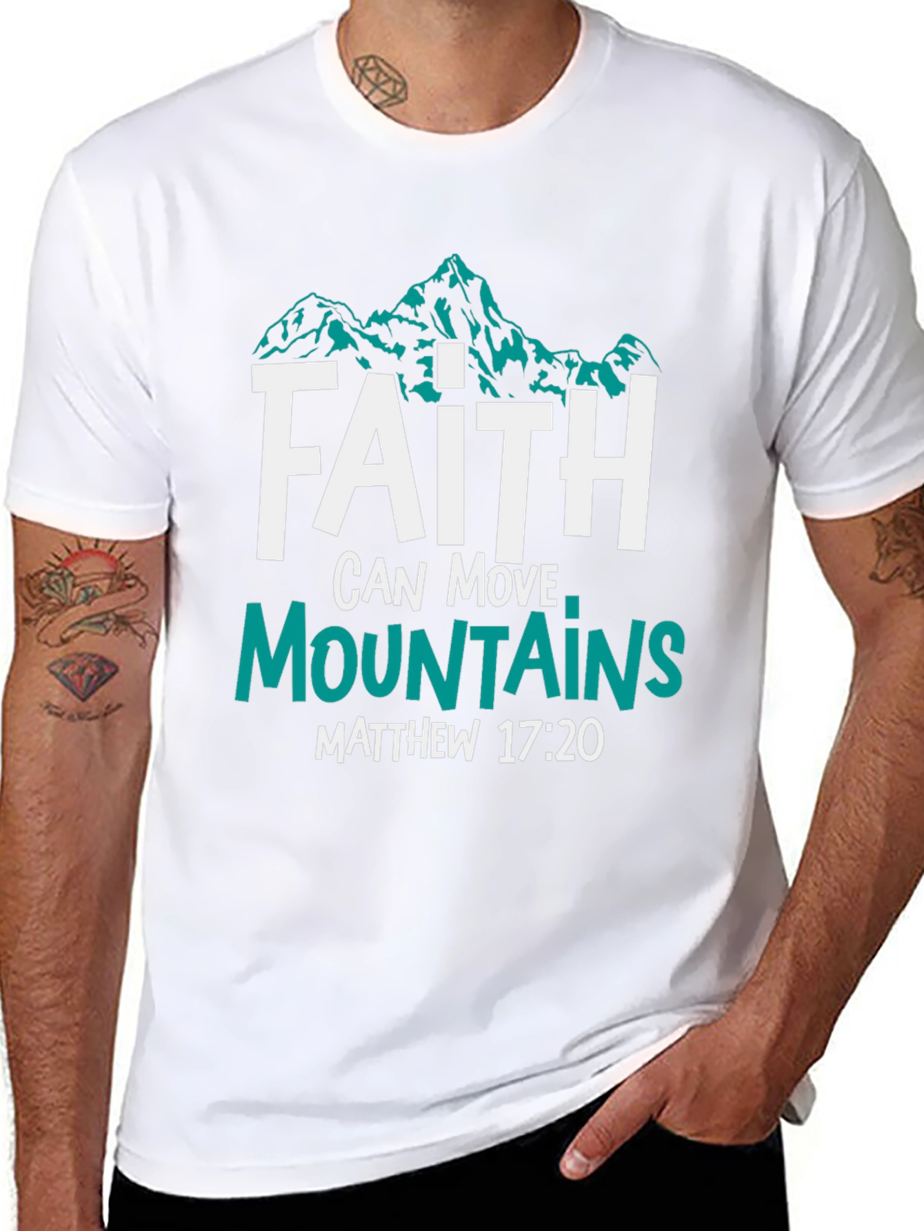 Faith Can Move Mountains T-Shirt - Christian Apparel