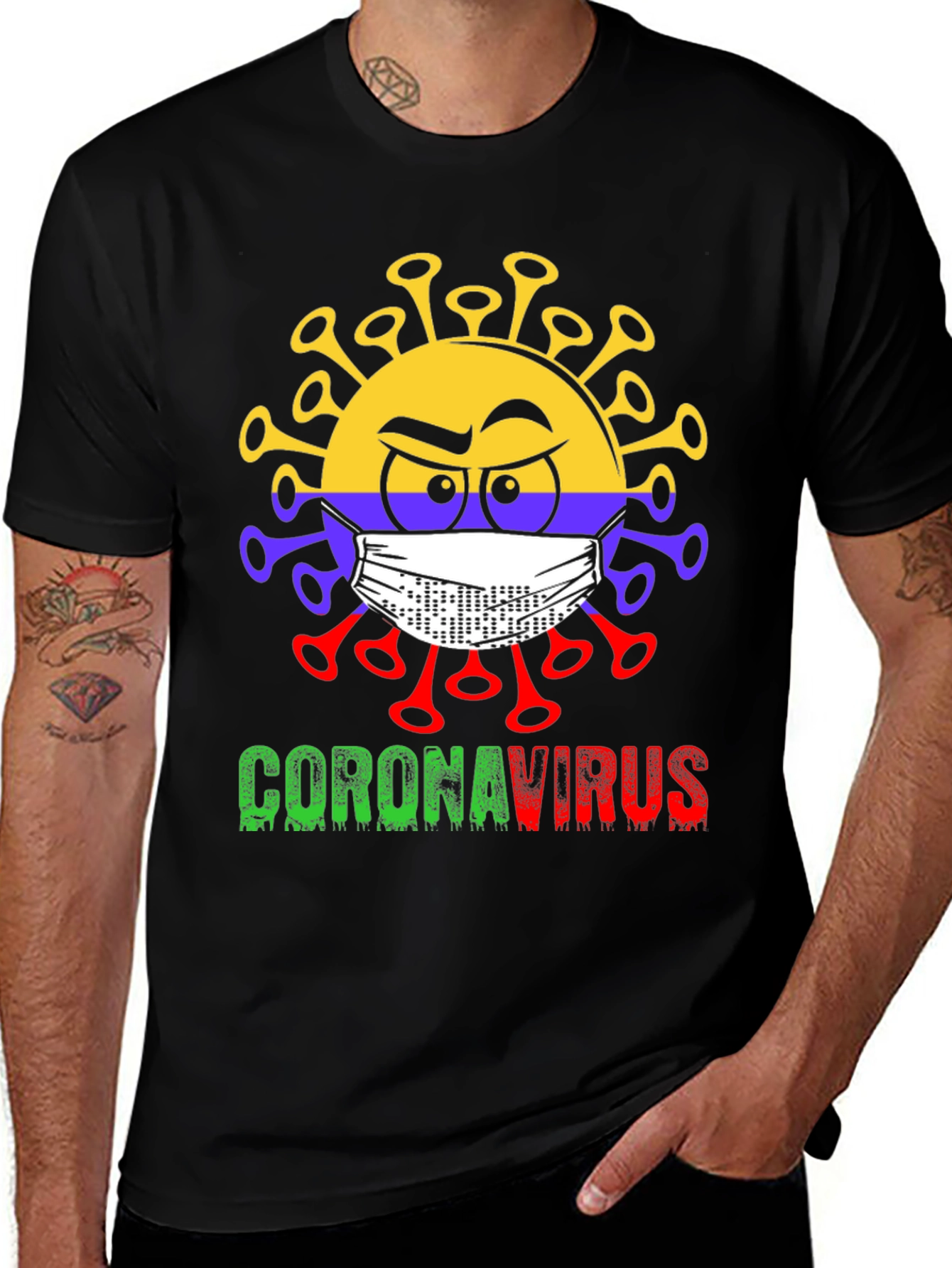 Coronavirus Graphic T-Shirt - Novelty Design