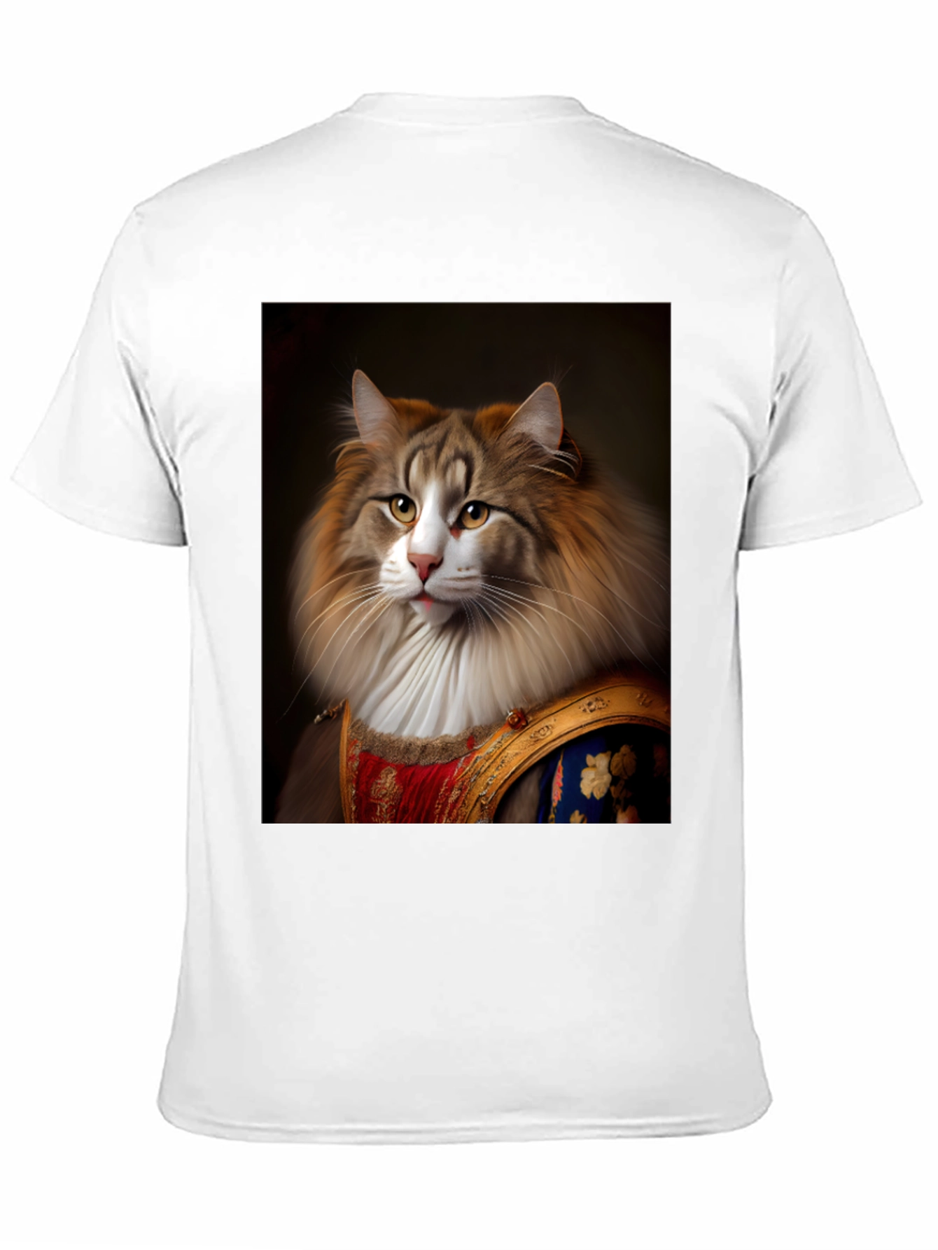 Regal Cat Portrait T-Shirt - Unique Design
