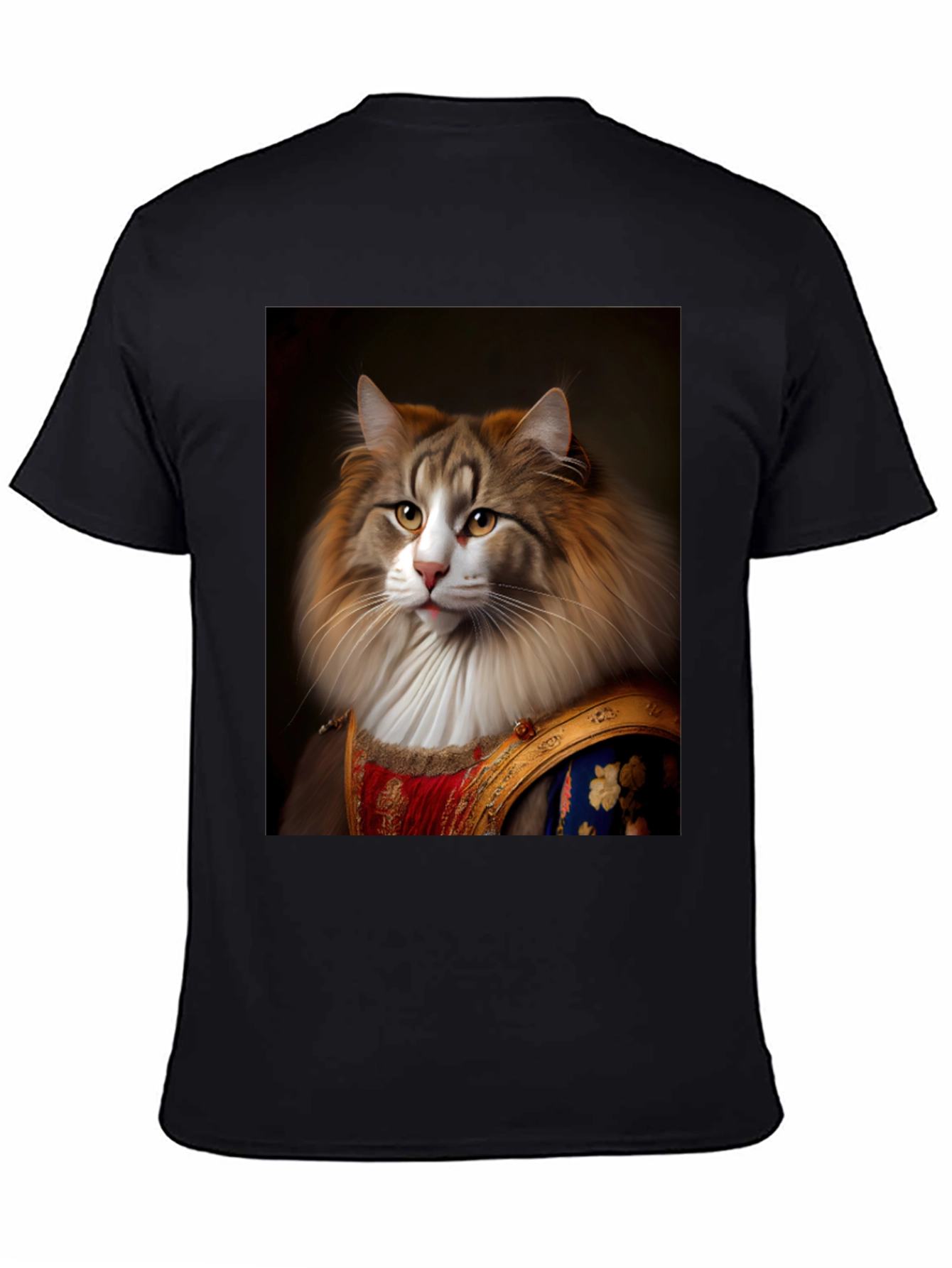 Regal Cat Portrait T-Shirt - Unique Design