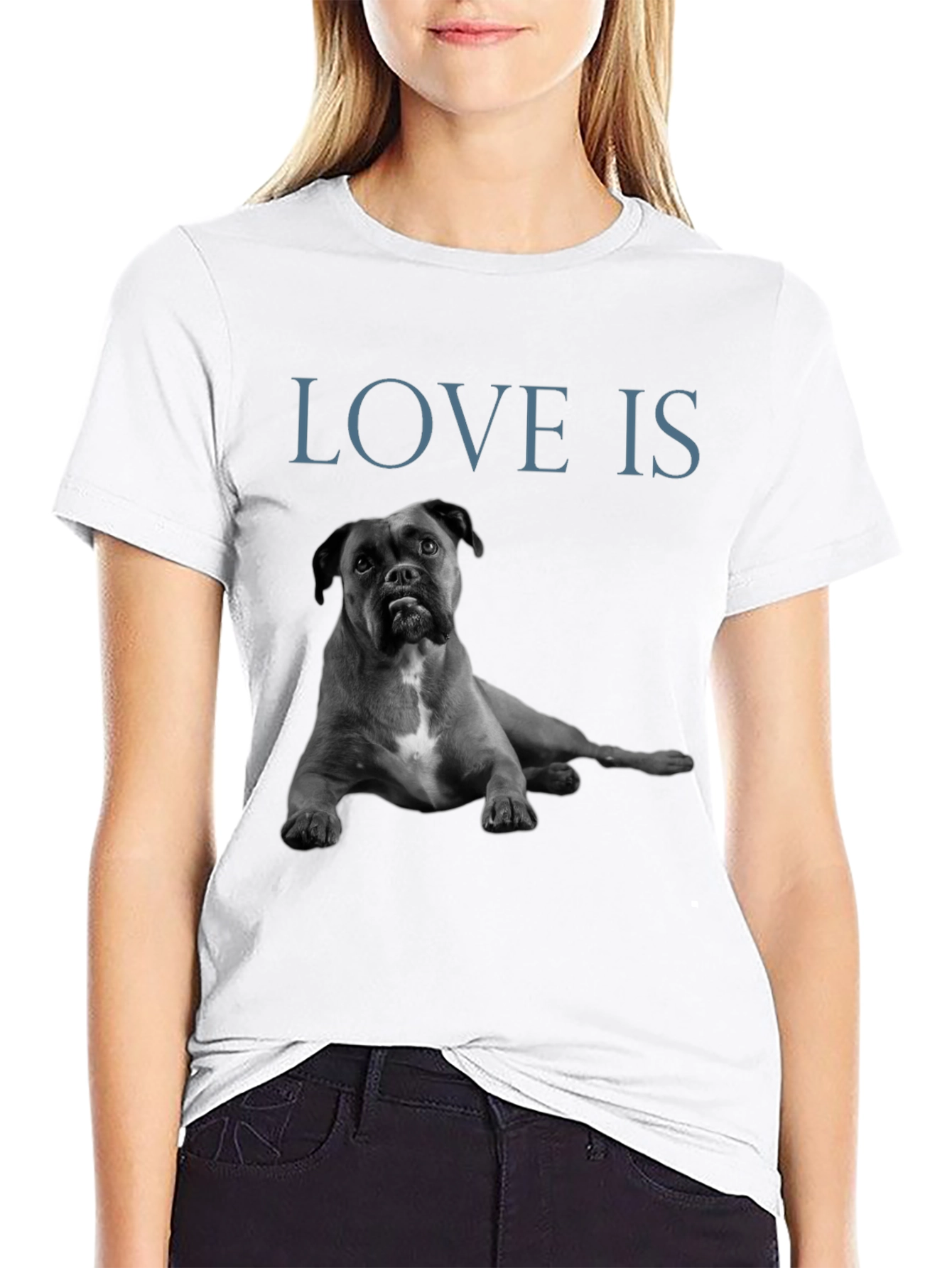 Love Is Boxer Dog Graphic T-Shirt