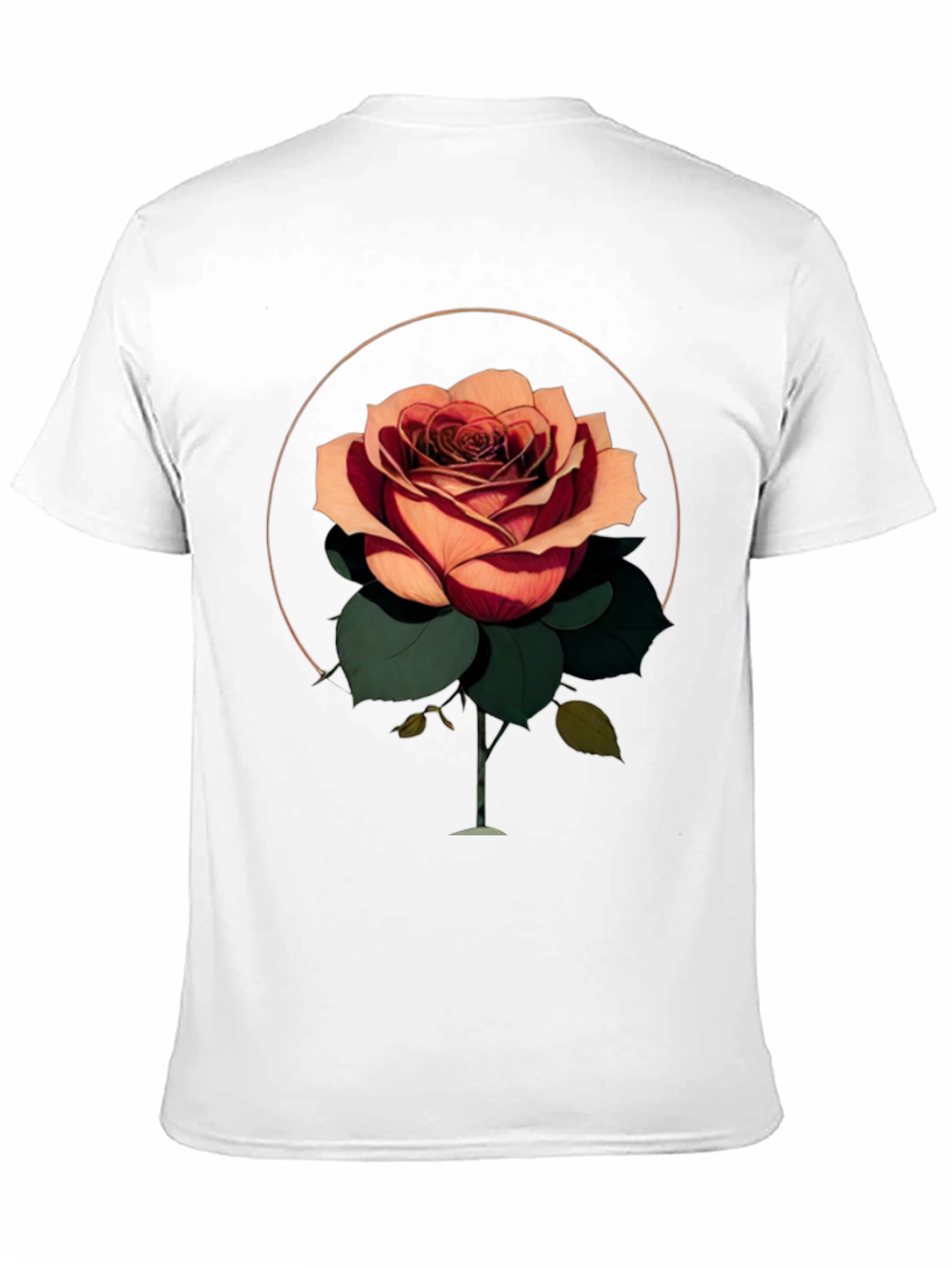 Rose Graphic T-Shirt - Stylish Black Tee