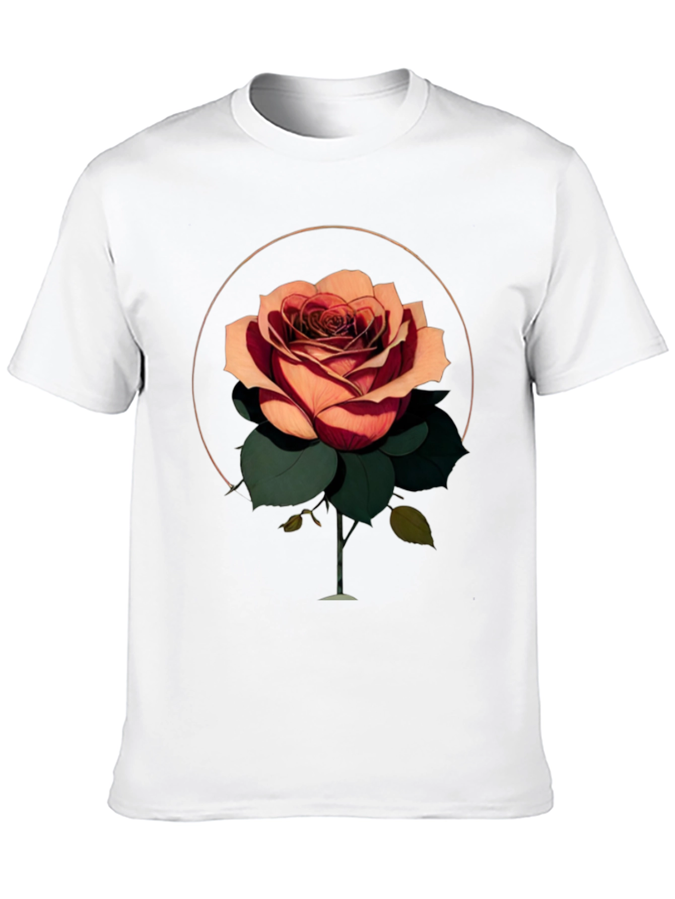 Rose Graphic T-Shirt - Stylish Black Tee